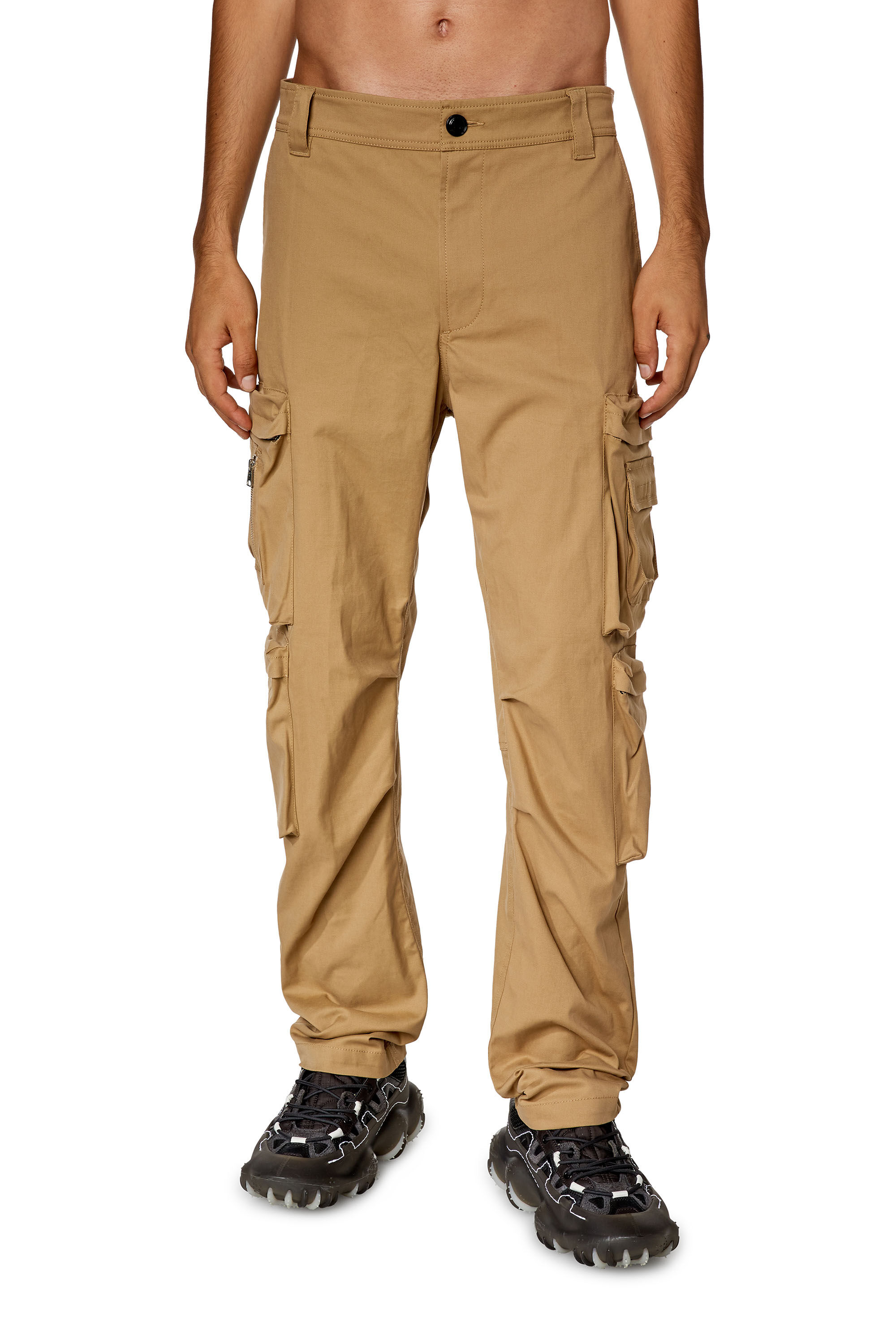 Diesel - P-ARLEM, Pantaloni cargo con tasca zip Uomo in Marrone - 3