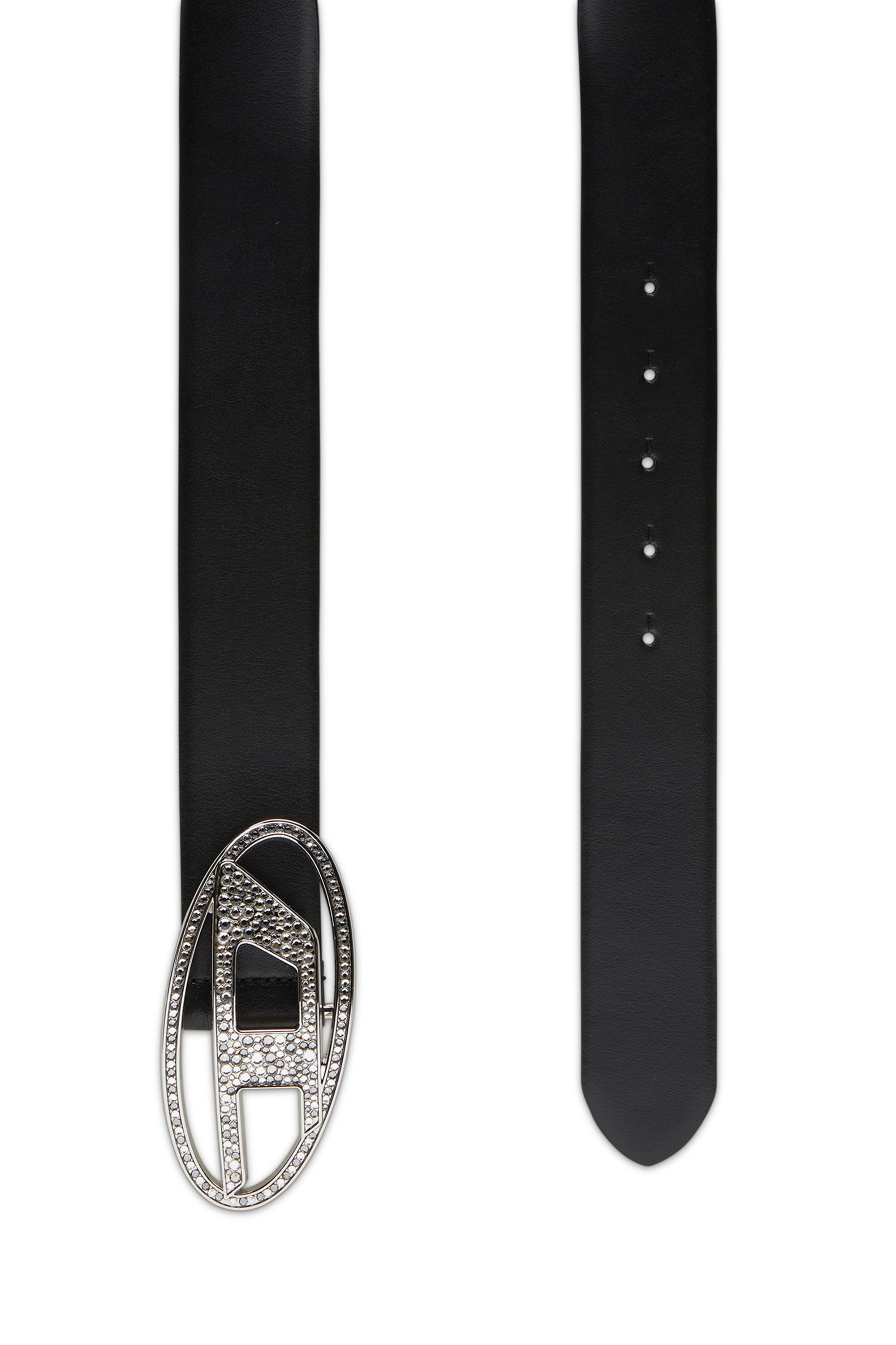 激安人気新品 B-1DR STRASS - logo belt with strass | Black | Diesel 小物