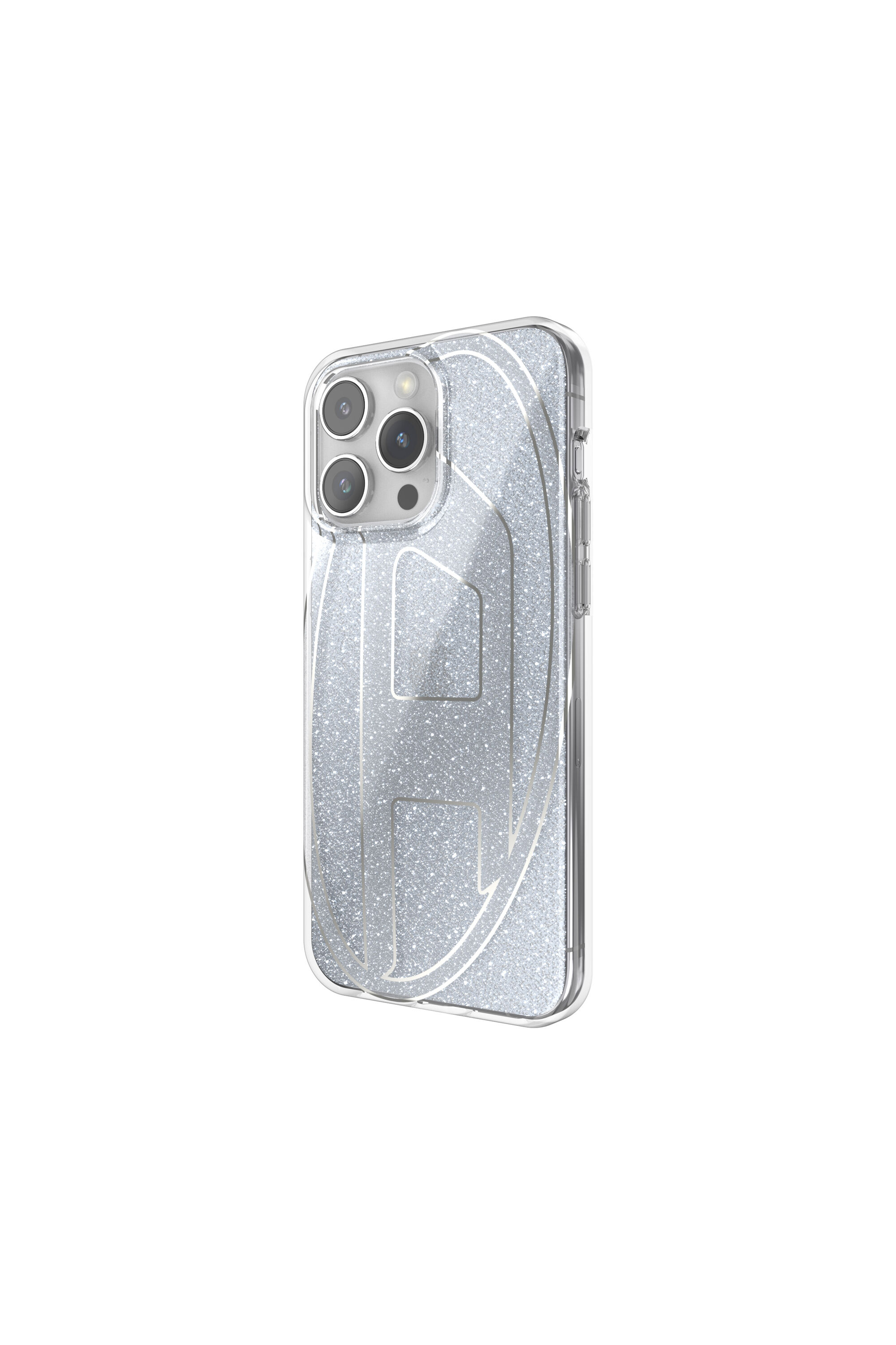 関税送料込み!日本完売!diesel Glitter Case for iPhone 15 Women's Glitter Case for iP 15 Pro Max | Silver | Diesel