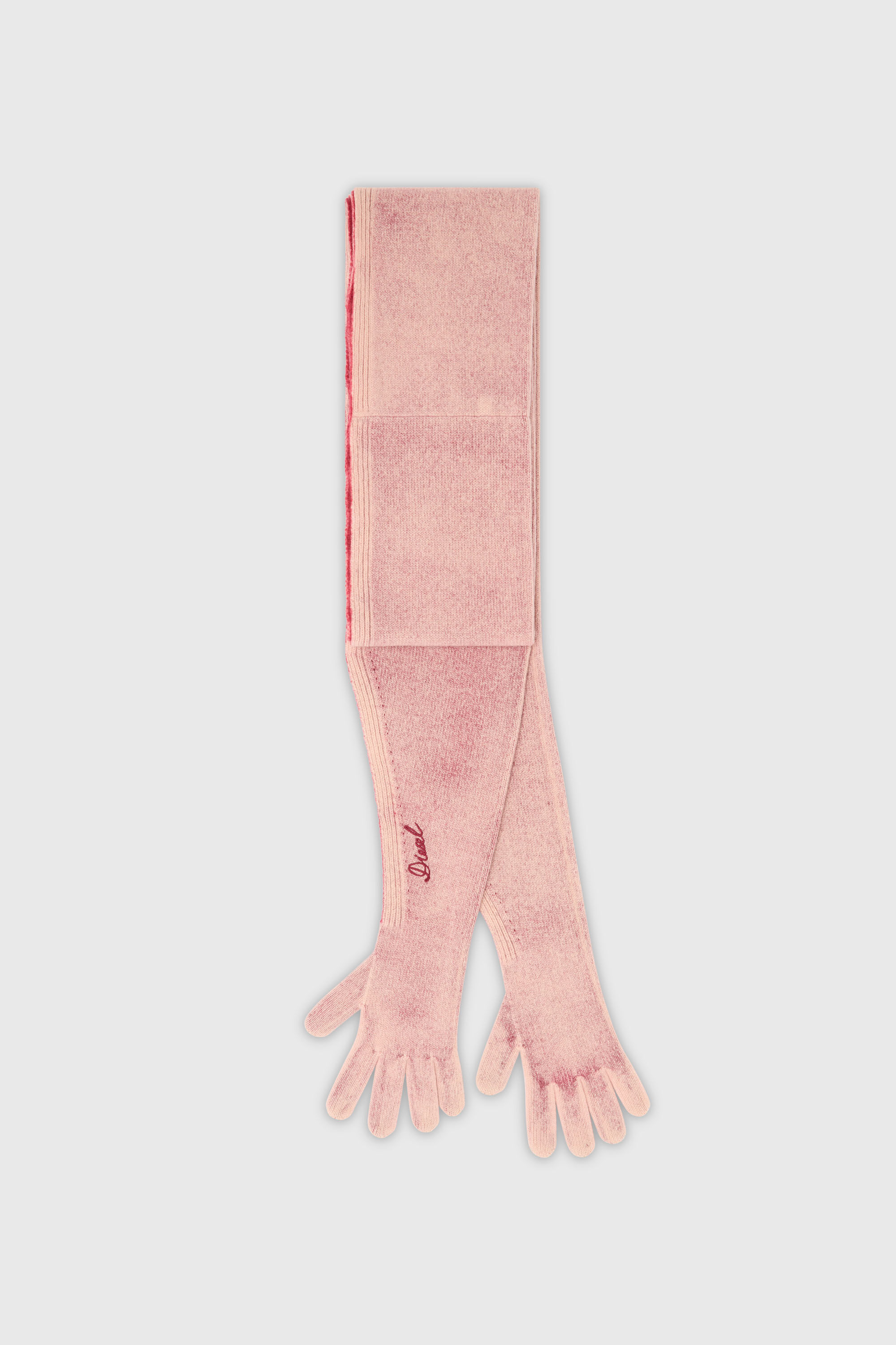 Diesel - K-EVIN, Guanto-sciarpa ibrido in lana bicolore Unisex in Rosa - 1