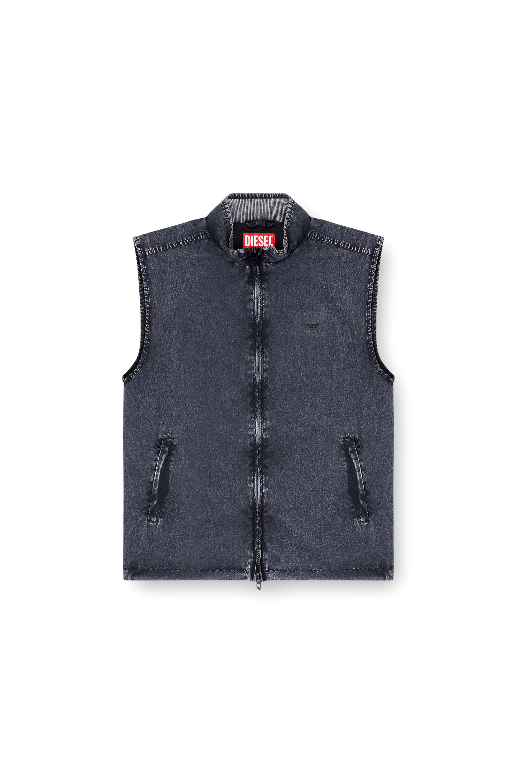 Diesel - J-ERB, Gilet in nylon Taslan riciclato Uomo in Blu - 2