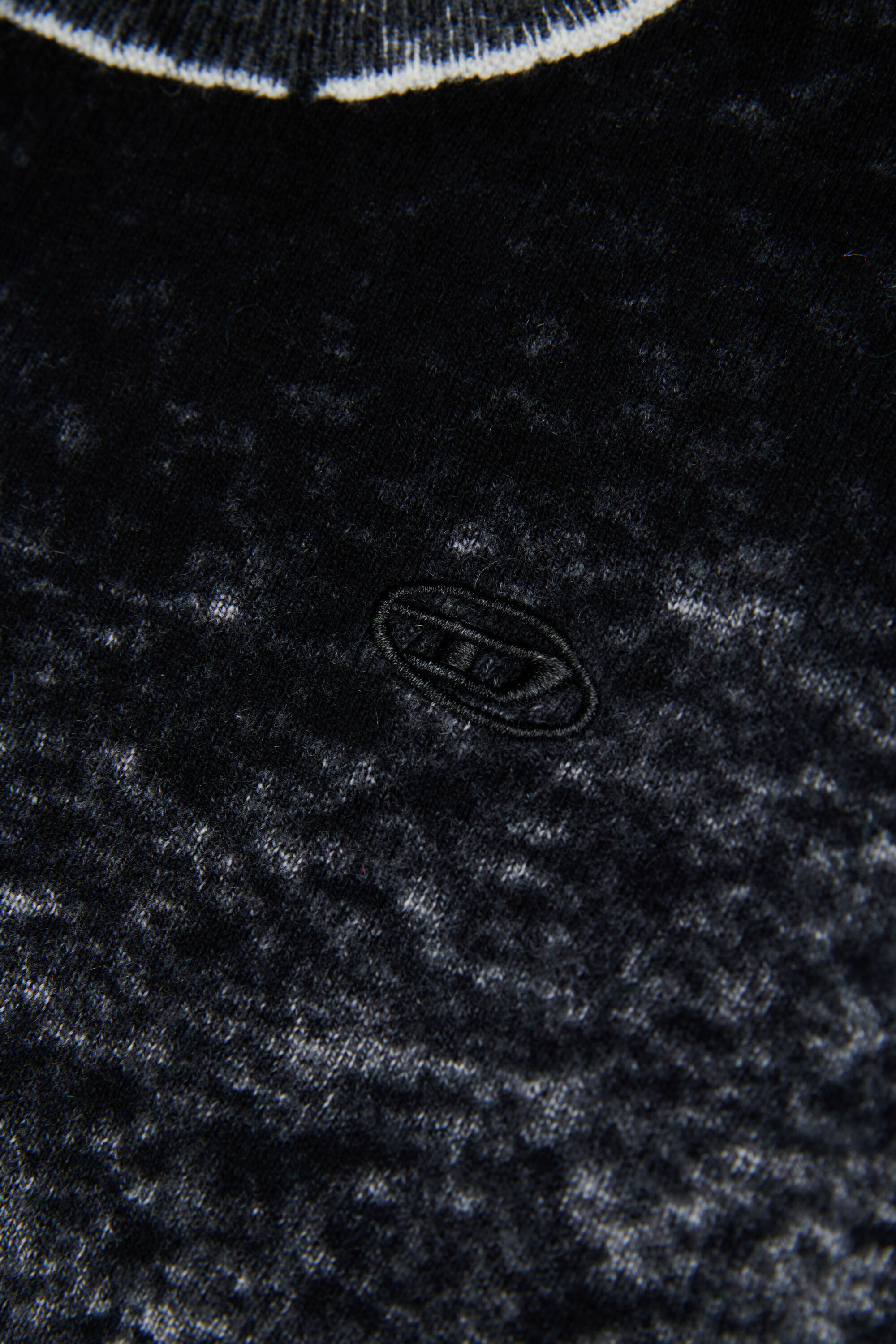 Diesel - KJEMR, Pullover in misto lana con effetto colore irregolare Uomo in Nero - 4