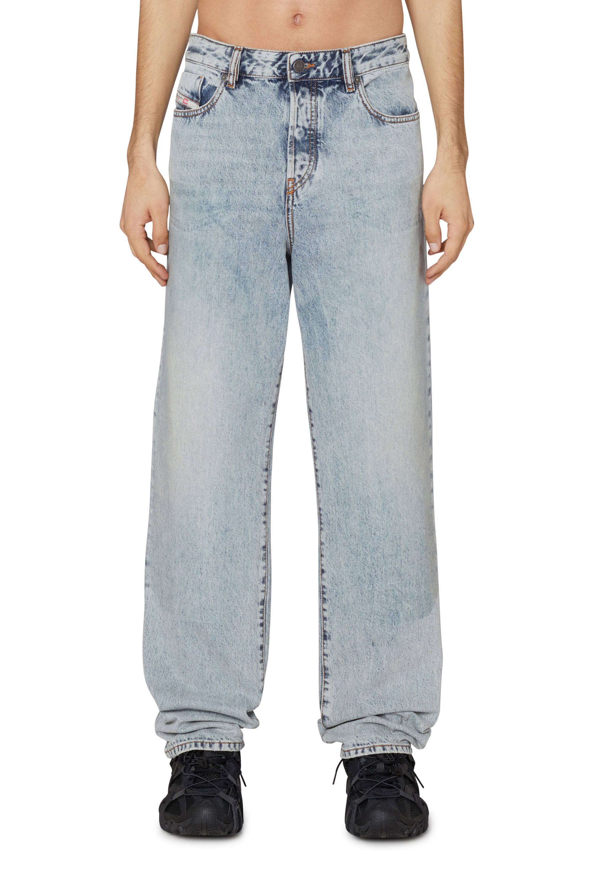 Diesel - Regular Jeans 1955 D-Rekiv 09I60 Uomo, Blu Chiaro - Image 1