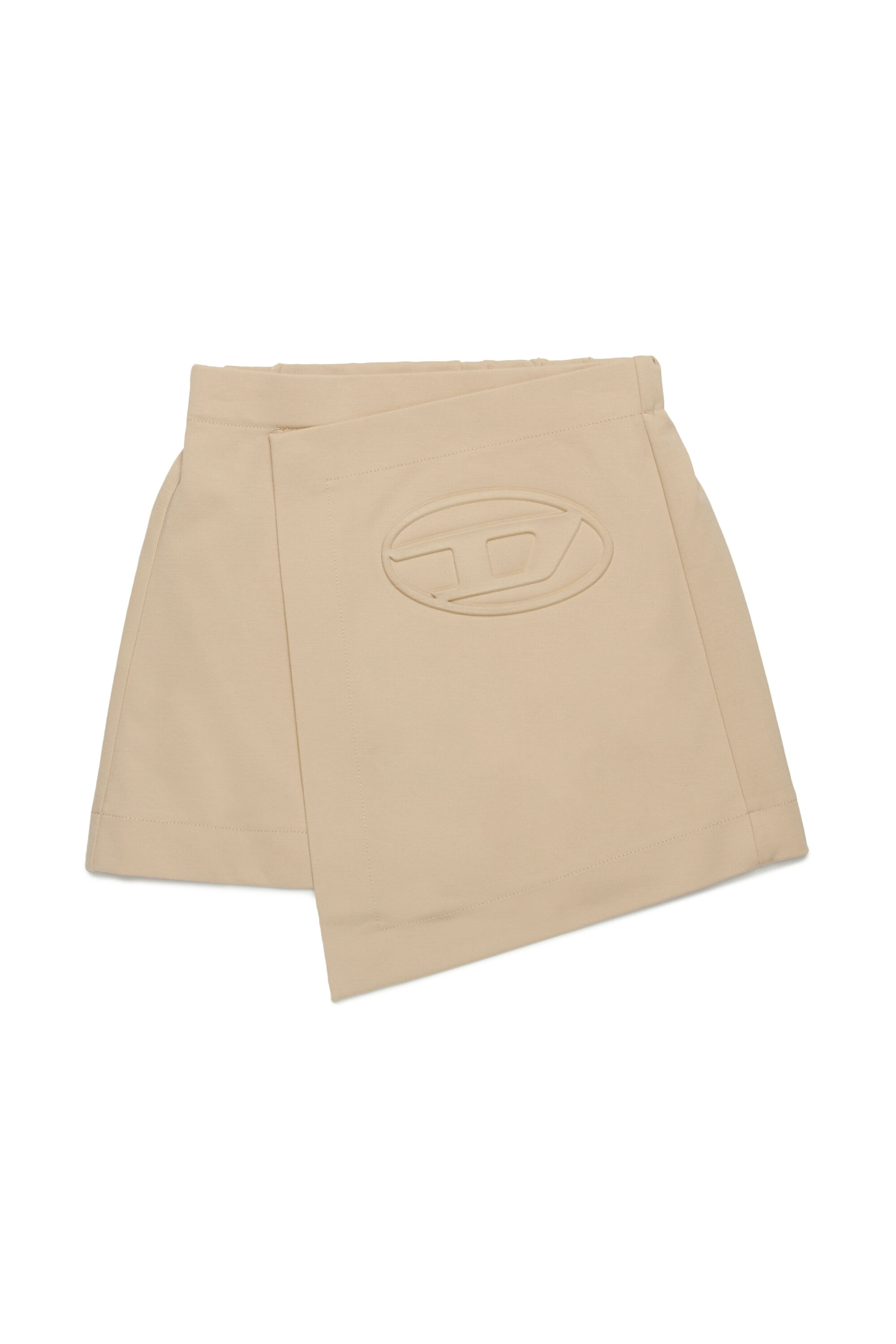 Diesel - GILSY, Minigonna a portafoglio con logo Oval D in rilievo Donna in Marrone - 1