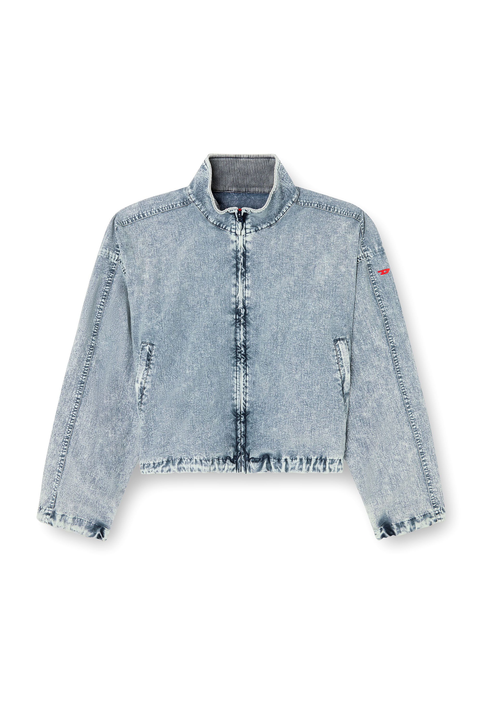 Diesel - G-LEAM-R1, Giacca corta in nylon di Taslan riciclato Donna in Blu - 2