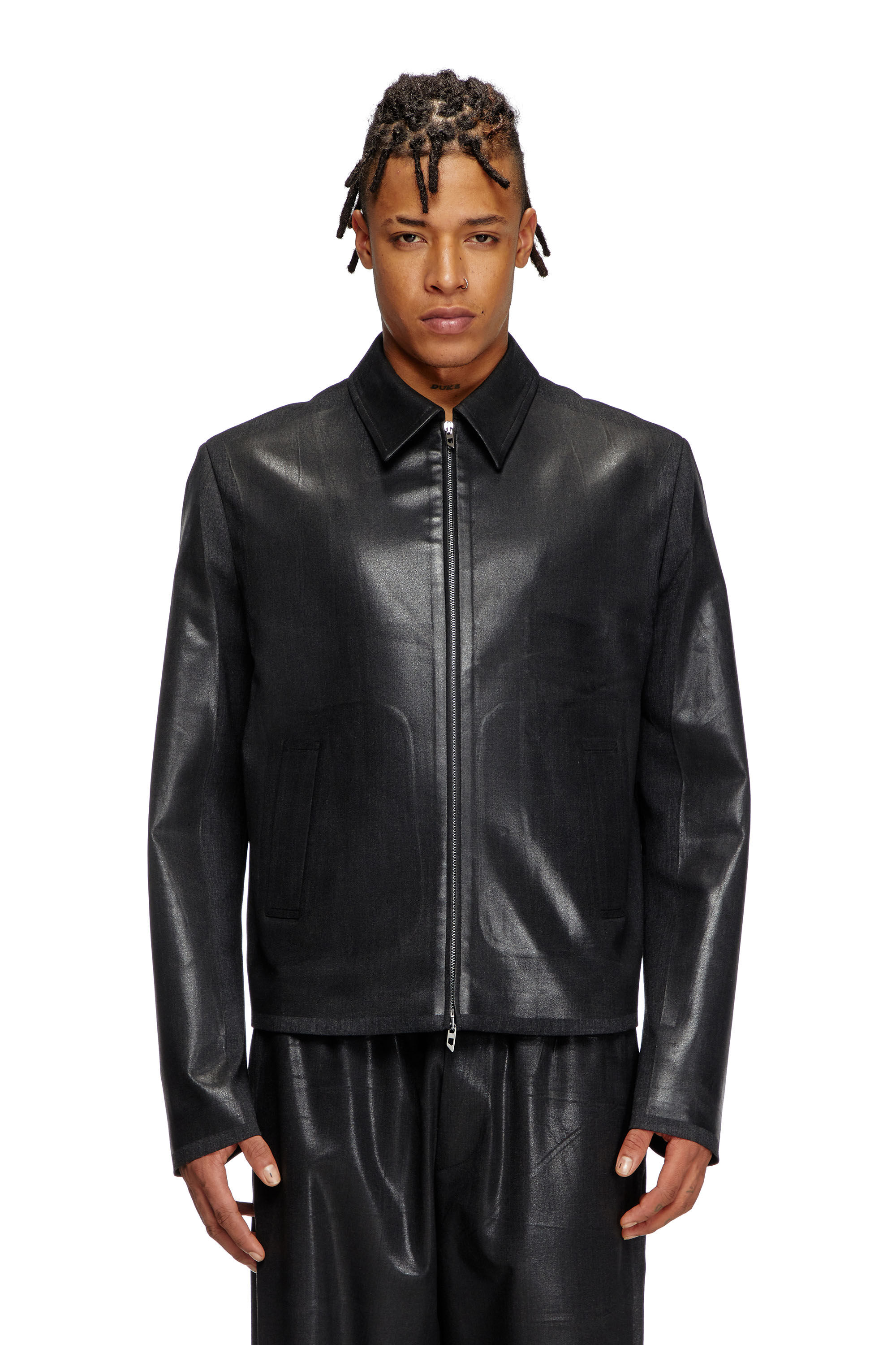 Diesel - J-KANE, Giacca sportiva in fresco lana coated Uomo in Nero - 3