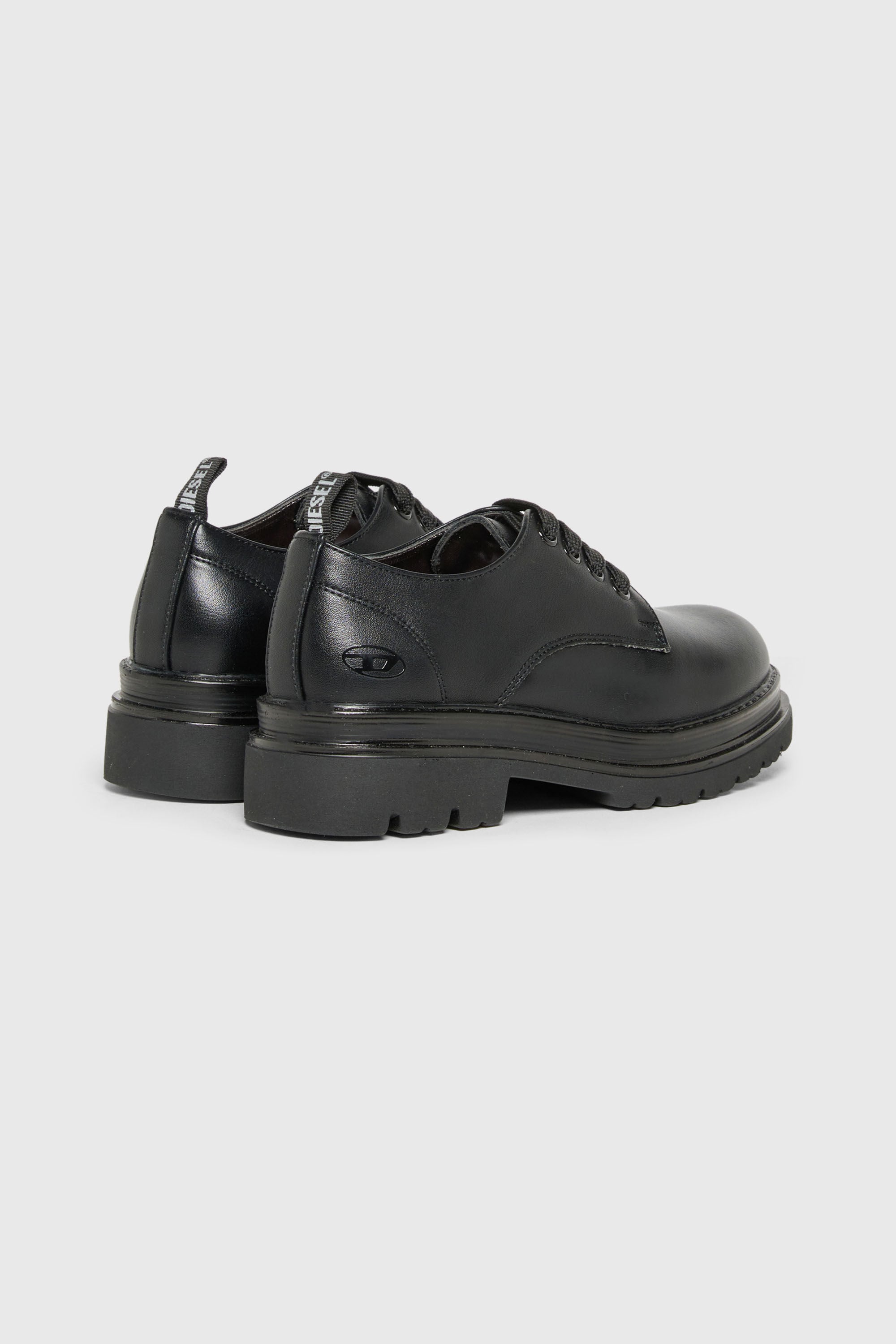 Diesel - D-DERBL-PU, D-Derbl- Derby in pelle con suola carrarmato Unisex in Nero - 3