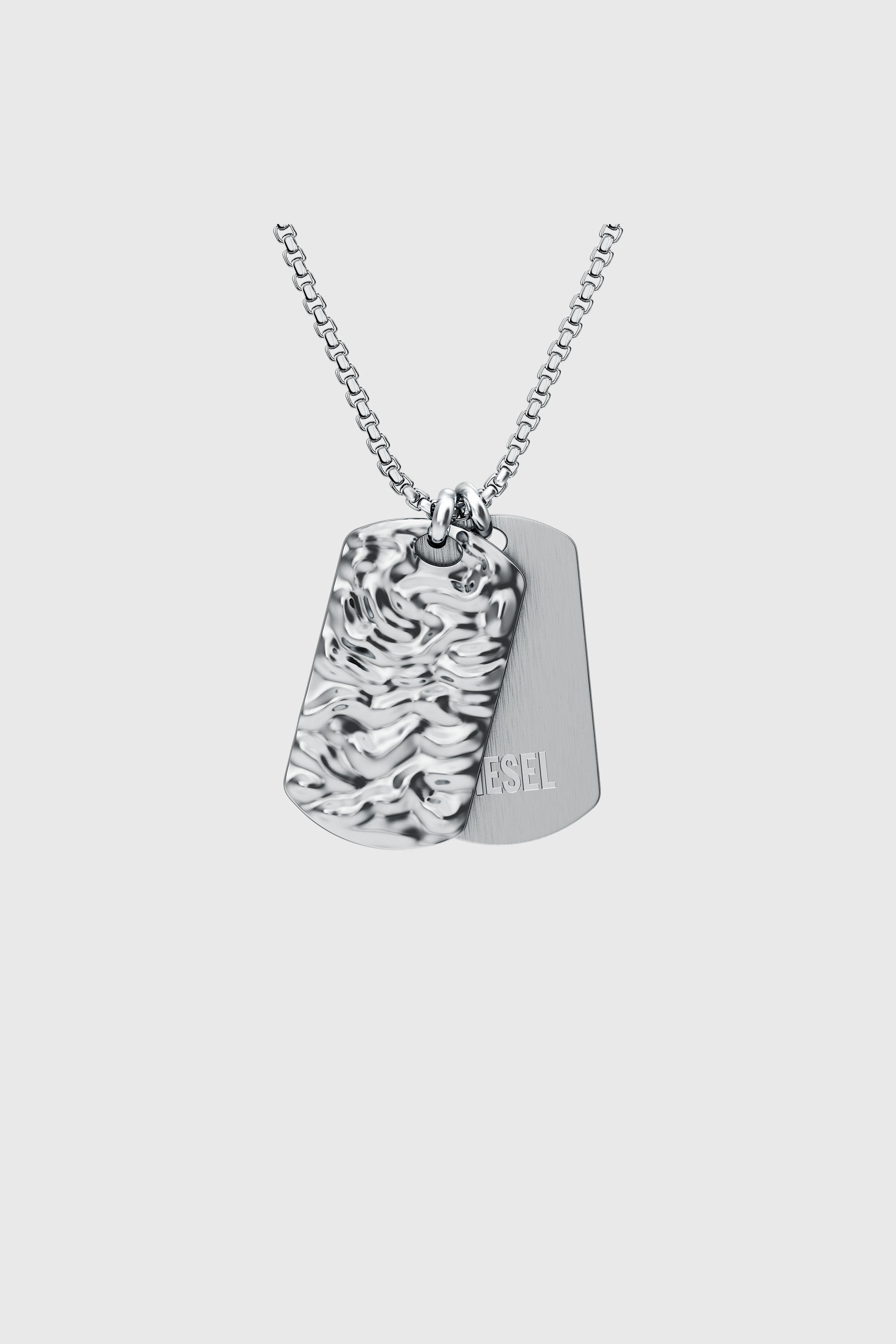 Diesel - DX1735040, Collana con piastrina in acciaio inox Unisex in Argento - 2