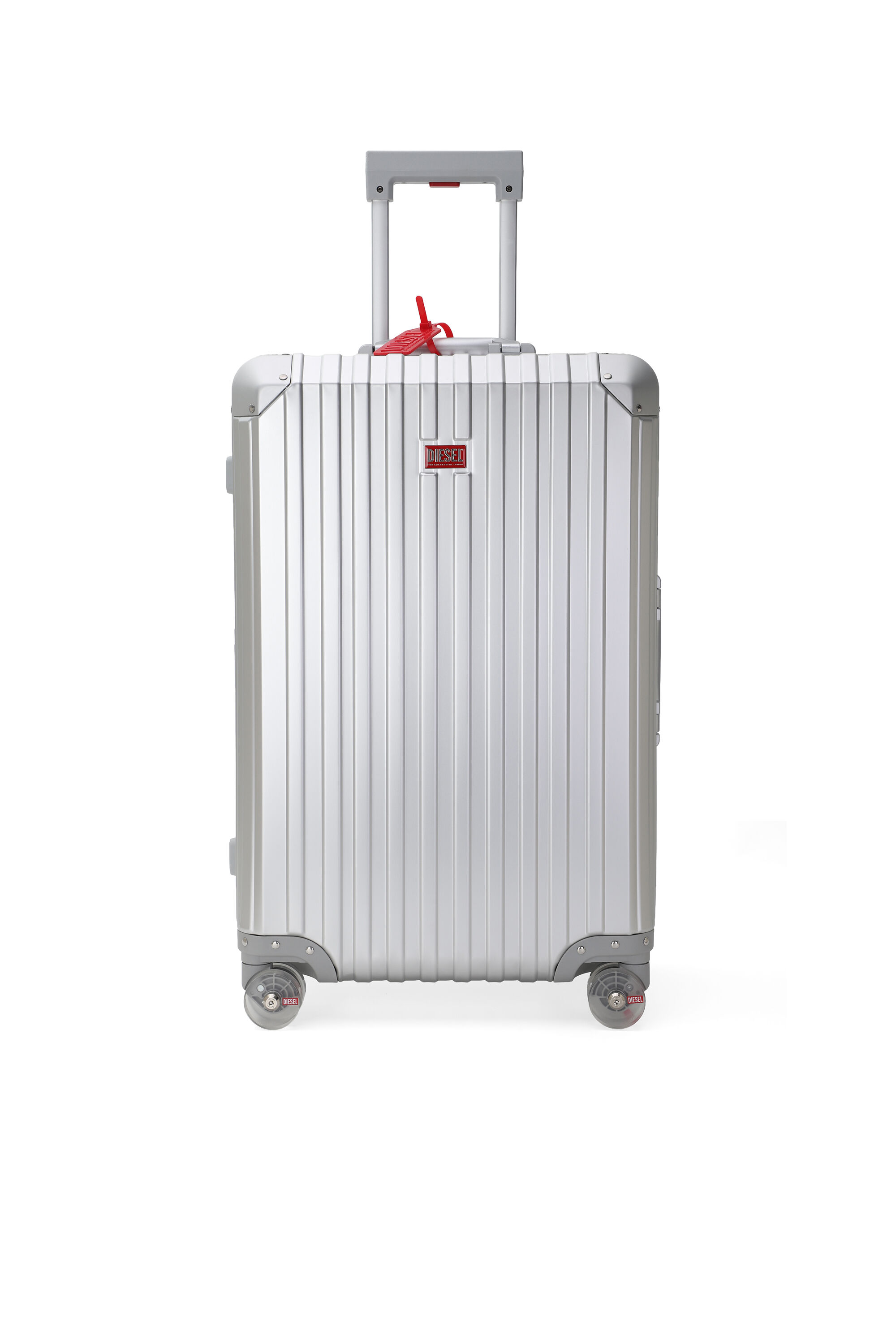 Diesel - DIESEL ALUMINUM TROLLEY- DSL002, Unisex's Aluminum suitcase size M in Silver - 1
