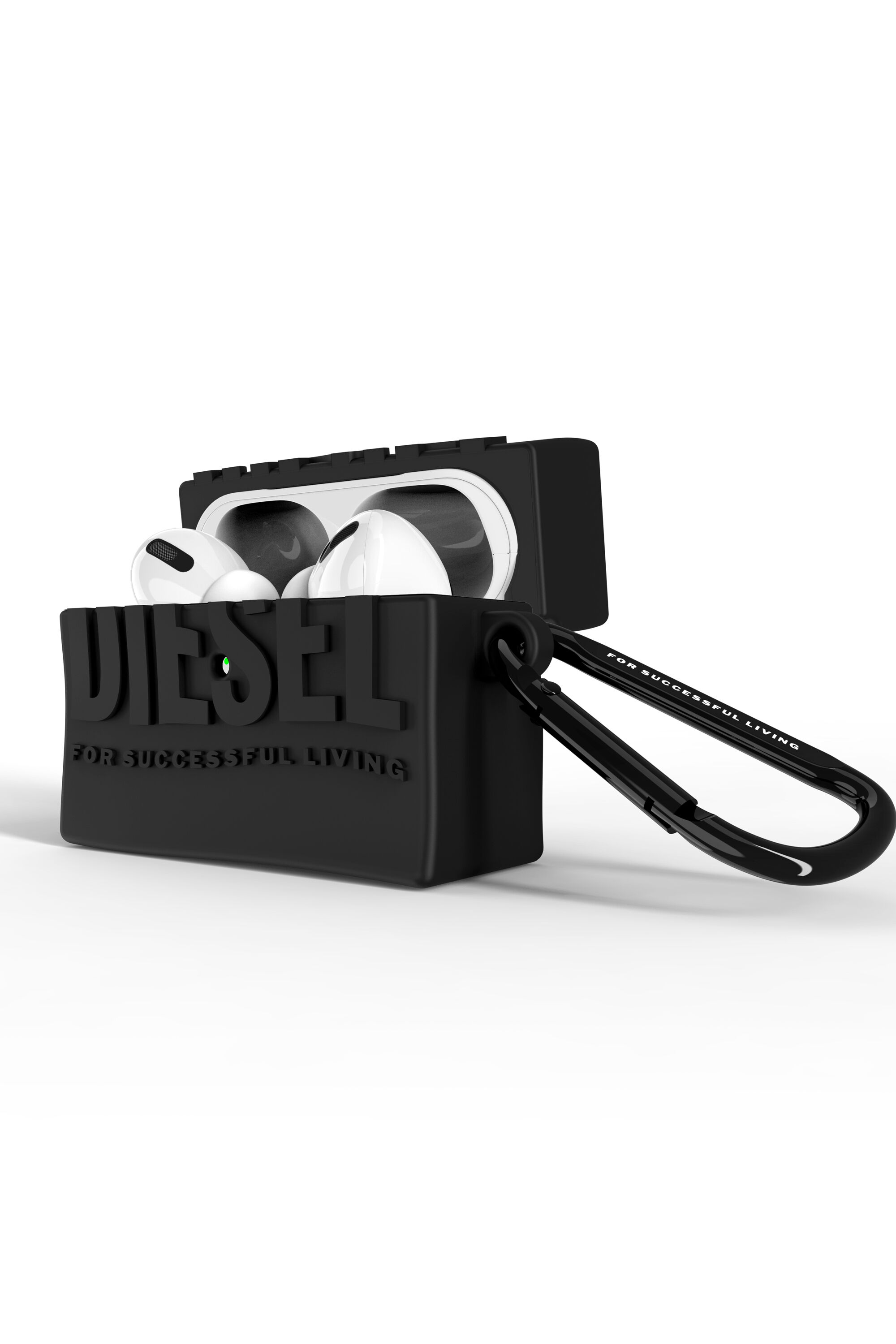 Diesel - 60080 AIRPOD CASE, Cover in silicone per Airpods Pro/Pro 2 Unisex in Nero - 3