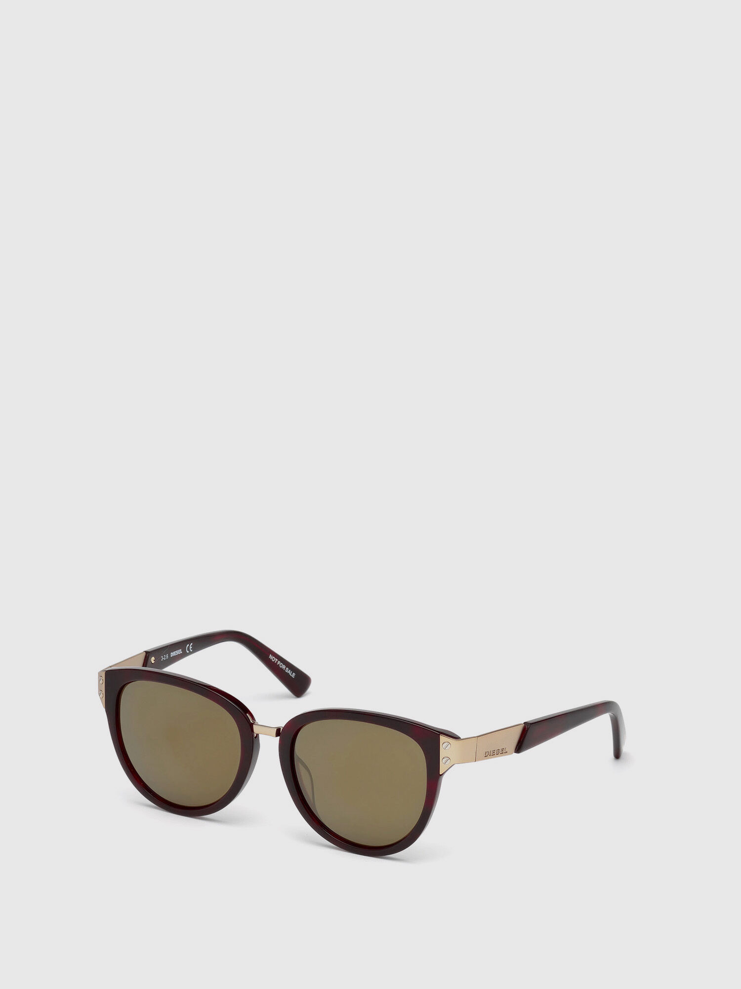 Diesel - DL0234, Occhiali iconici con inserti in metallo Donna in Marrone - 4