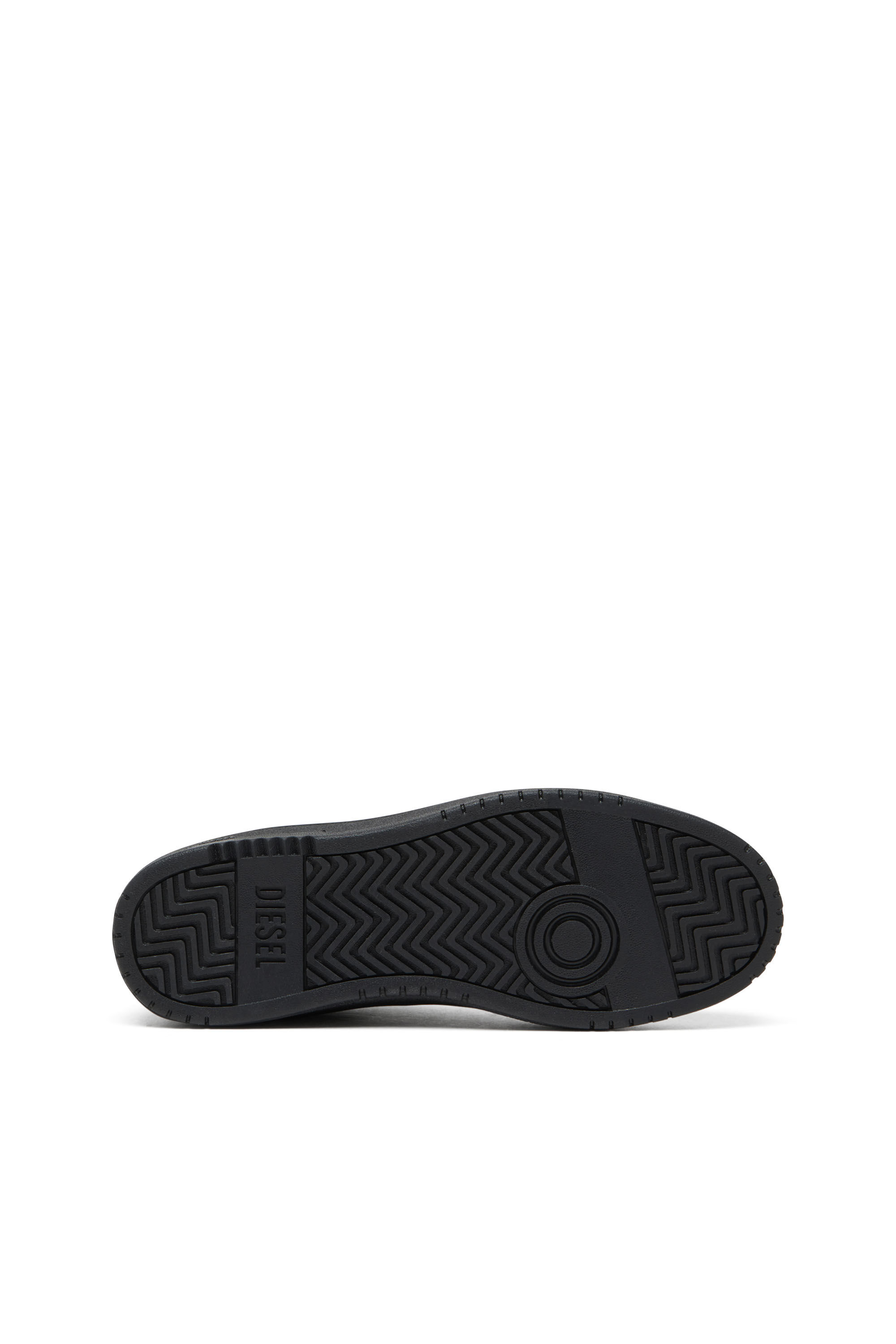 Diesel - S-OVAL SKATE LOW, S-Oval Skate-Sneaker in pelle e tessuto Uomo in Nero - 5