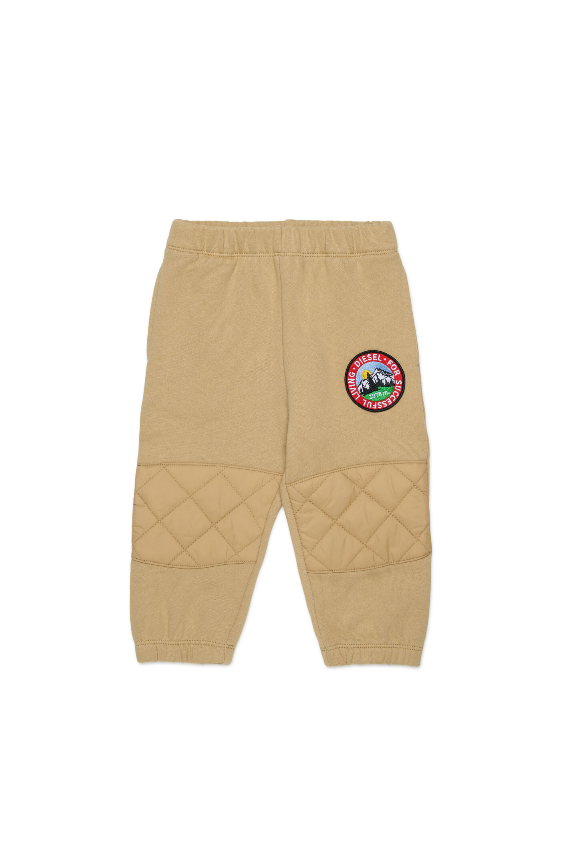 Diesel - PMONTB, Pantaloni da tuta con inserti trapuntati sulle ginocchia Unisex in Marrone - 1