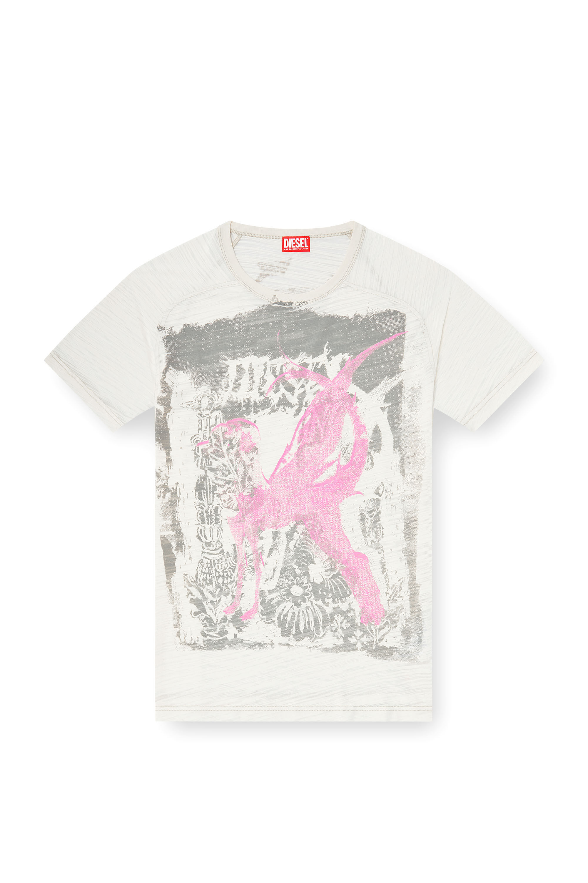 Diesel - T-JALO-A, T-shirt con stampa grafica Uomo in Bianco - 2