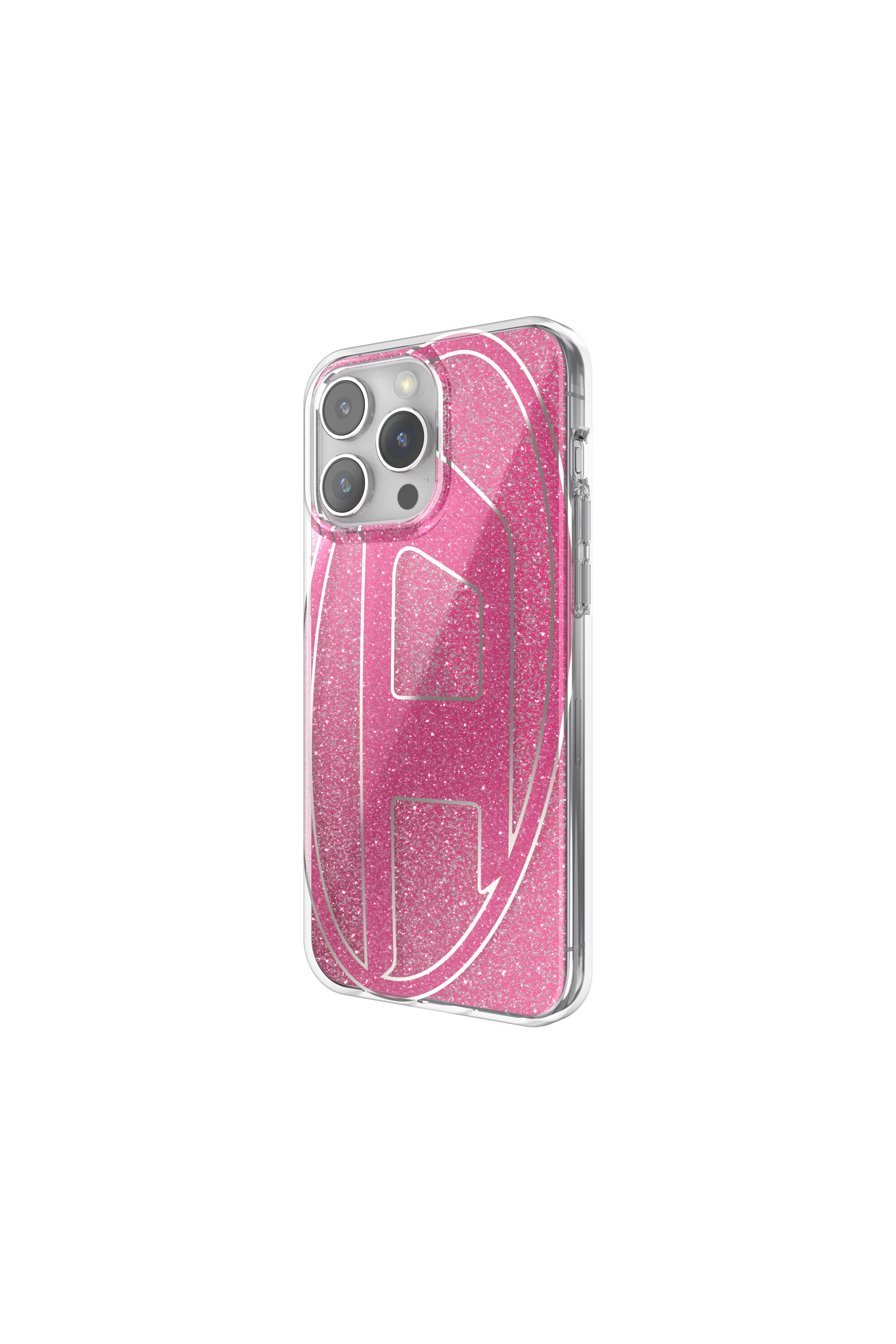 Diesel - 60037 AOP CASE, Cover glitterata per iP 15 Pro Max Unisex in Rosa - 4
