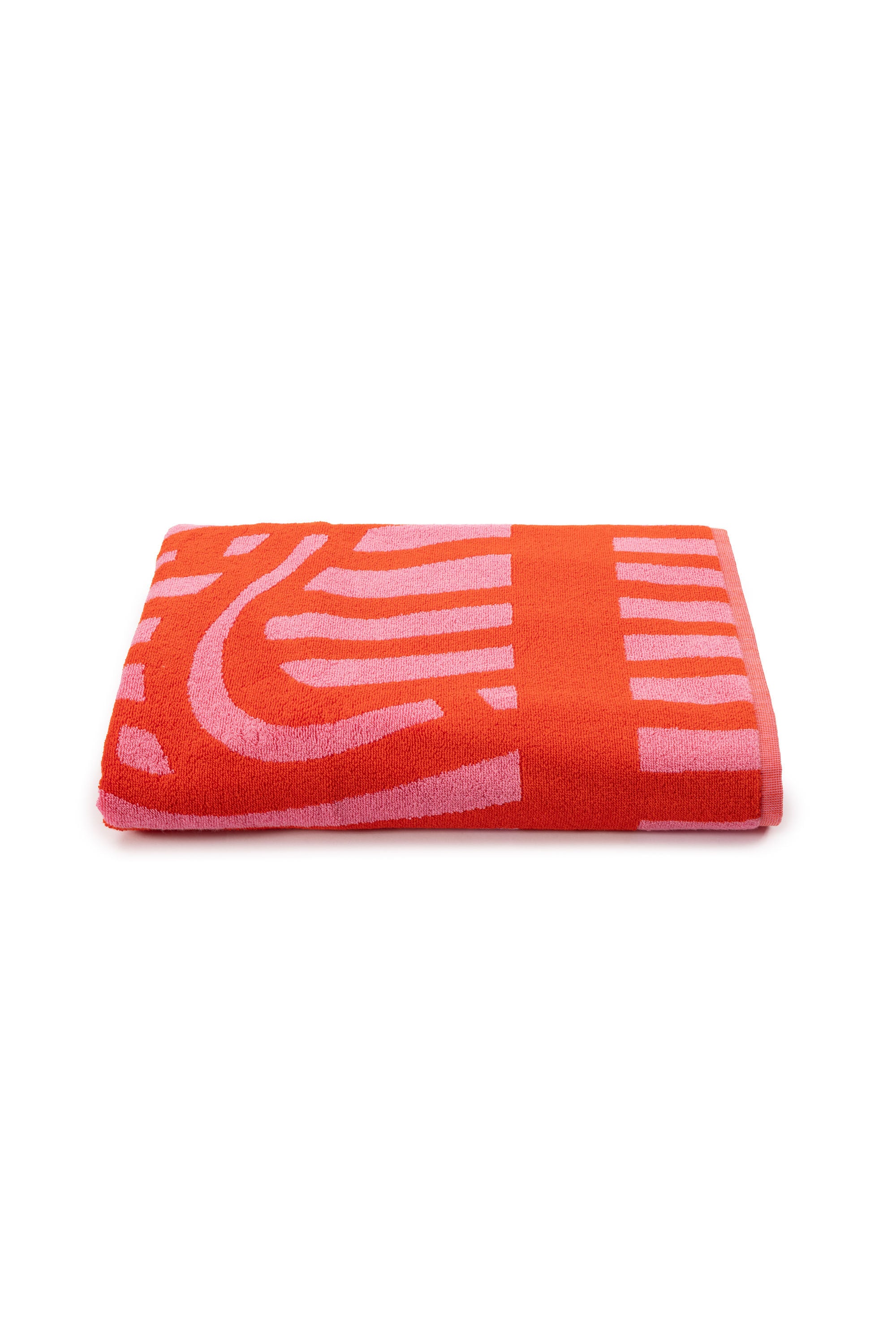 Diesel - 1018163  STRIPES PINK/RED TOWEL, Telo in spugna 100x180 cm Unisex in Rosso - 5