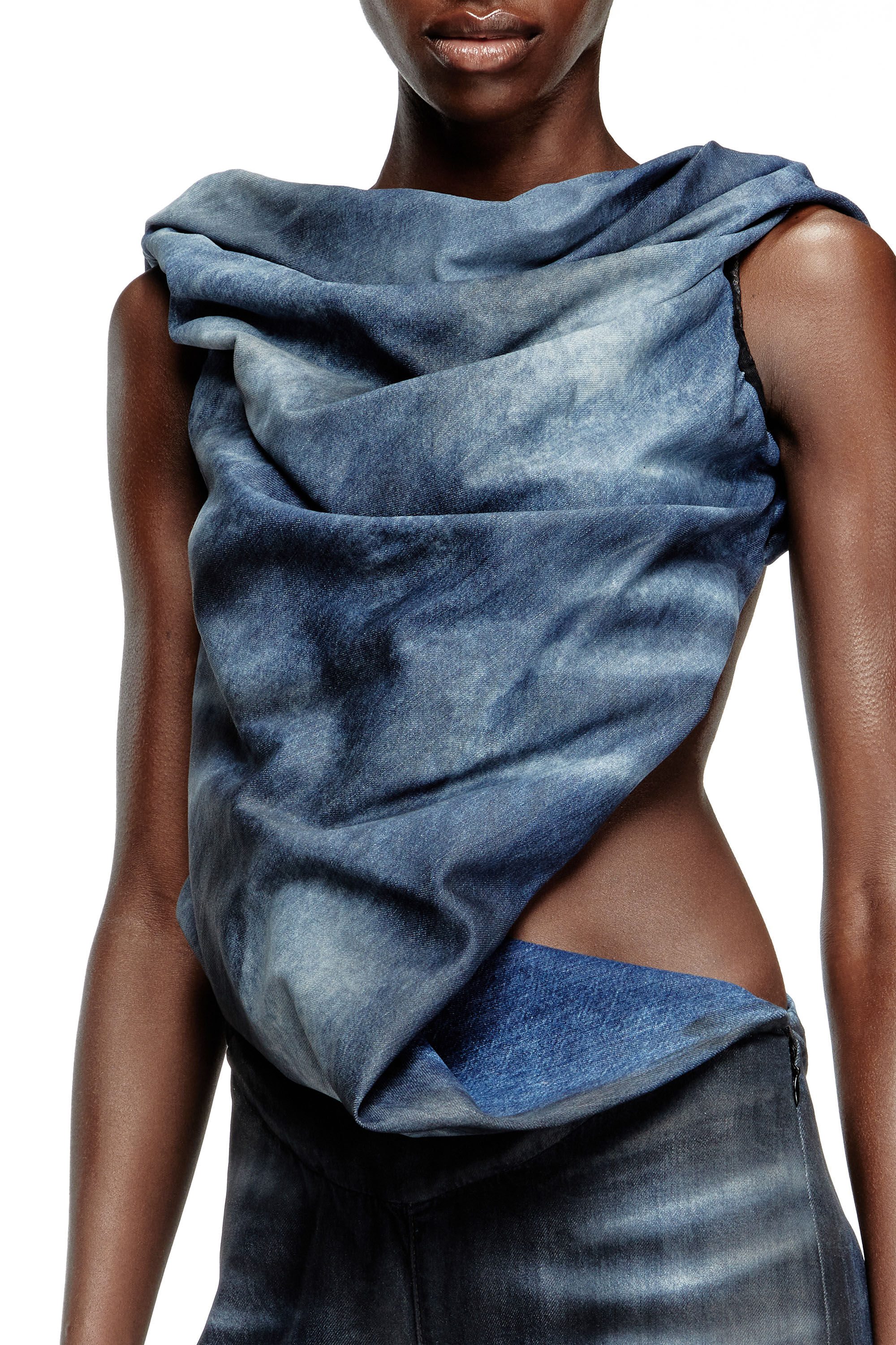 Diesel - DE-CLODIA-FSG, Jampsuit in denim Tencel lucido Donna in Blu - 2