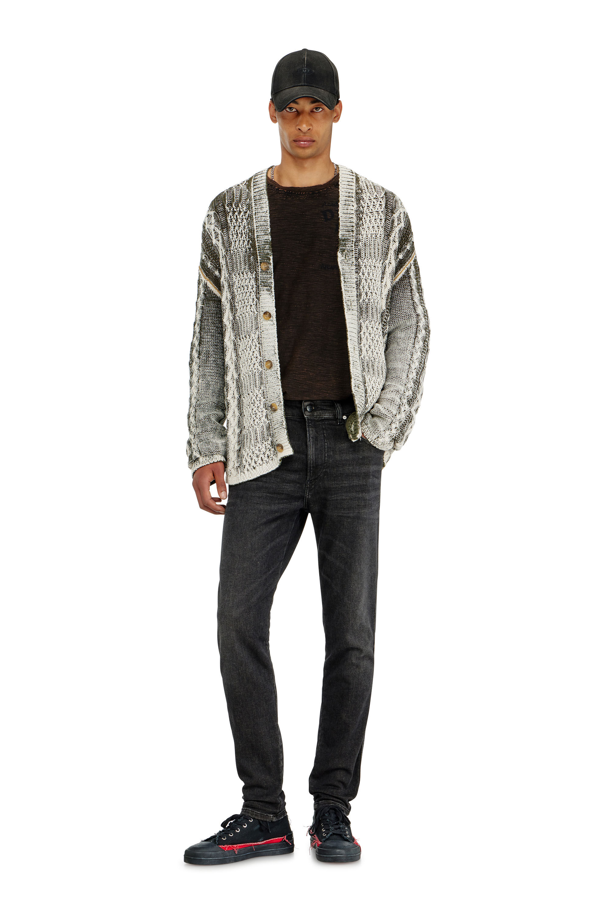 Diesel - Slim 2062 D-Strukt Joggjeans&reg; 09P92 Uomo, Nero/Grigio scuro - Image 1