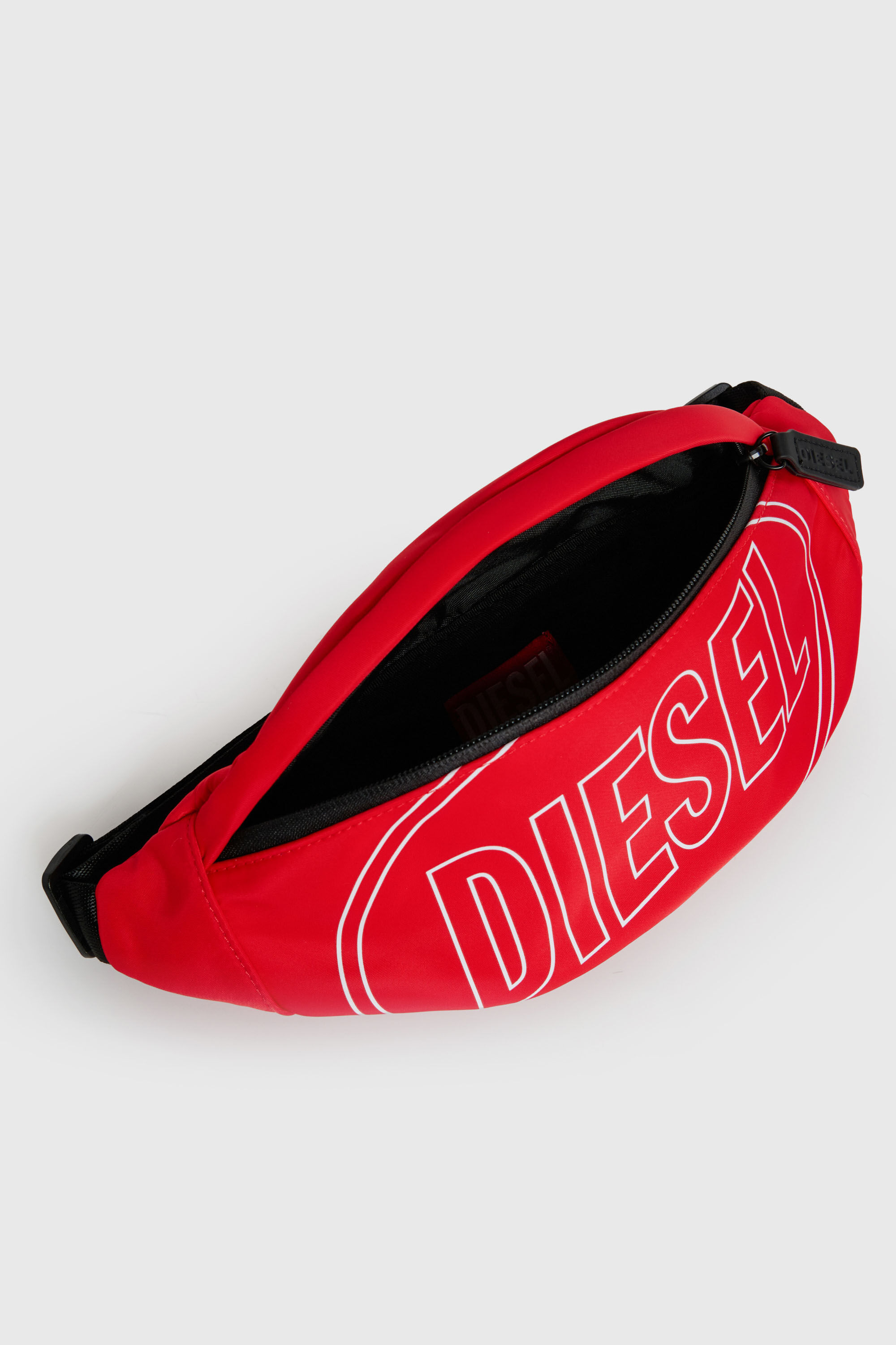 Diesel - WCIRY, WCIRY - Marsupio in nylon con stampa logo Uomo in Rosso - 4