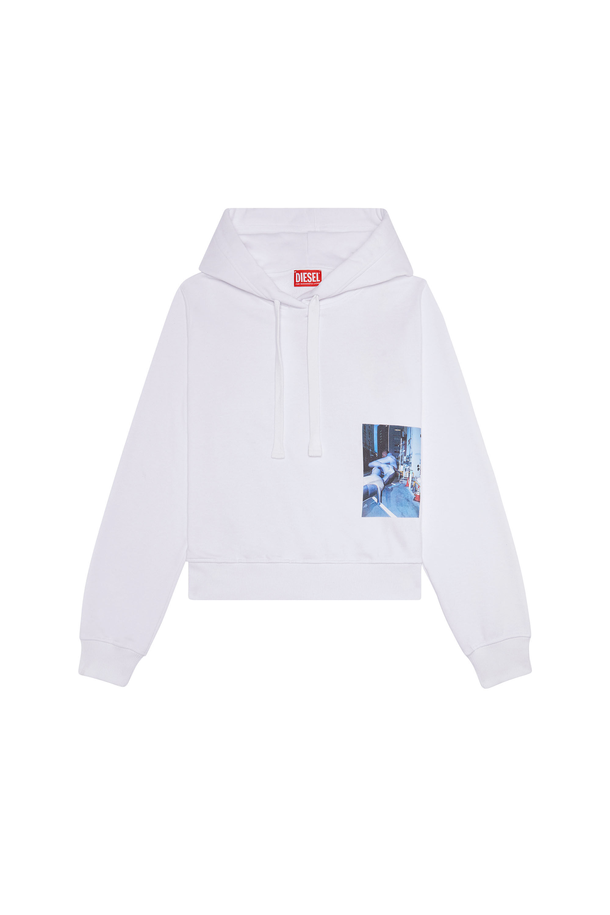 Diesel - F-REGGY-HOOD-L2, Hoodie con stampa gonfiabili Donna in Bianco - 2