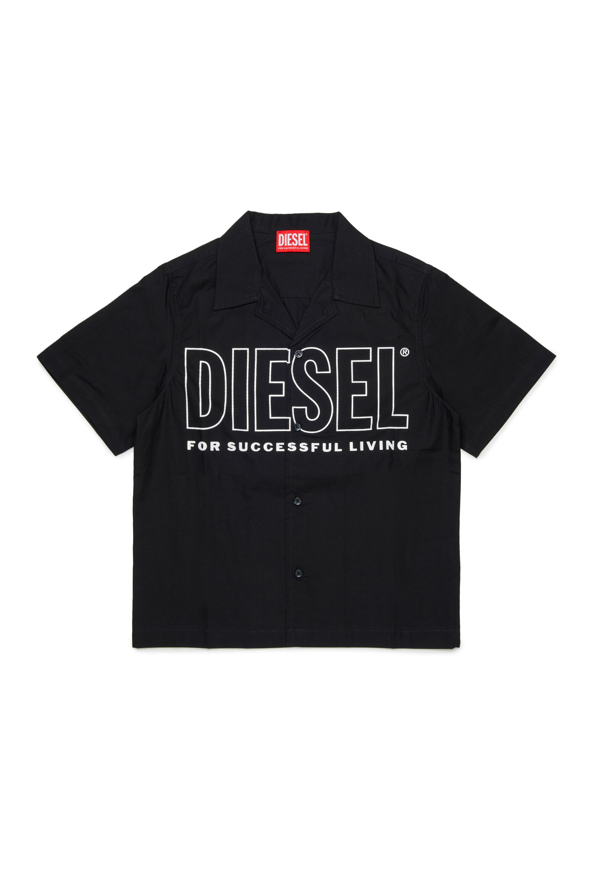 Diesel - MCDRID, Camicia in cotone a maniche corte Uomo in Nero - 1