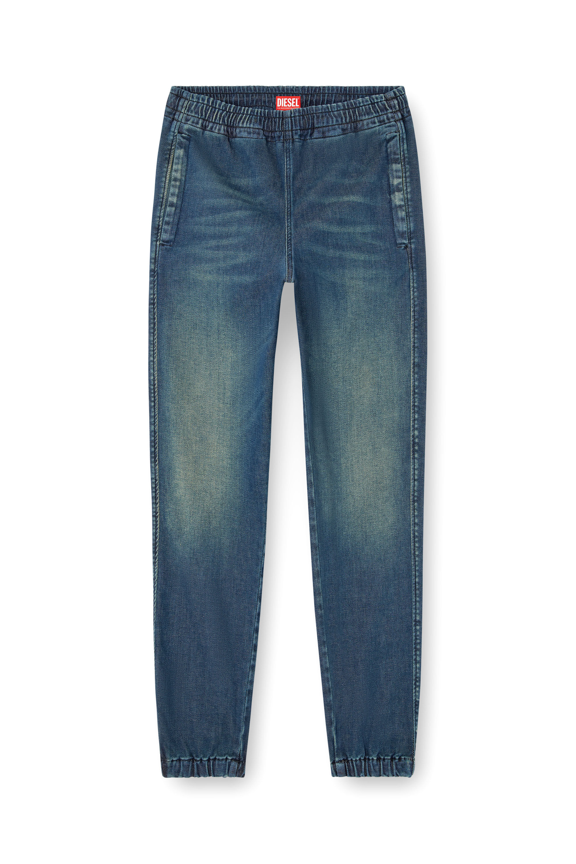 Diesel - Slim D-Labb Track denim 09L75 Unisex, Blu medio - Image 2