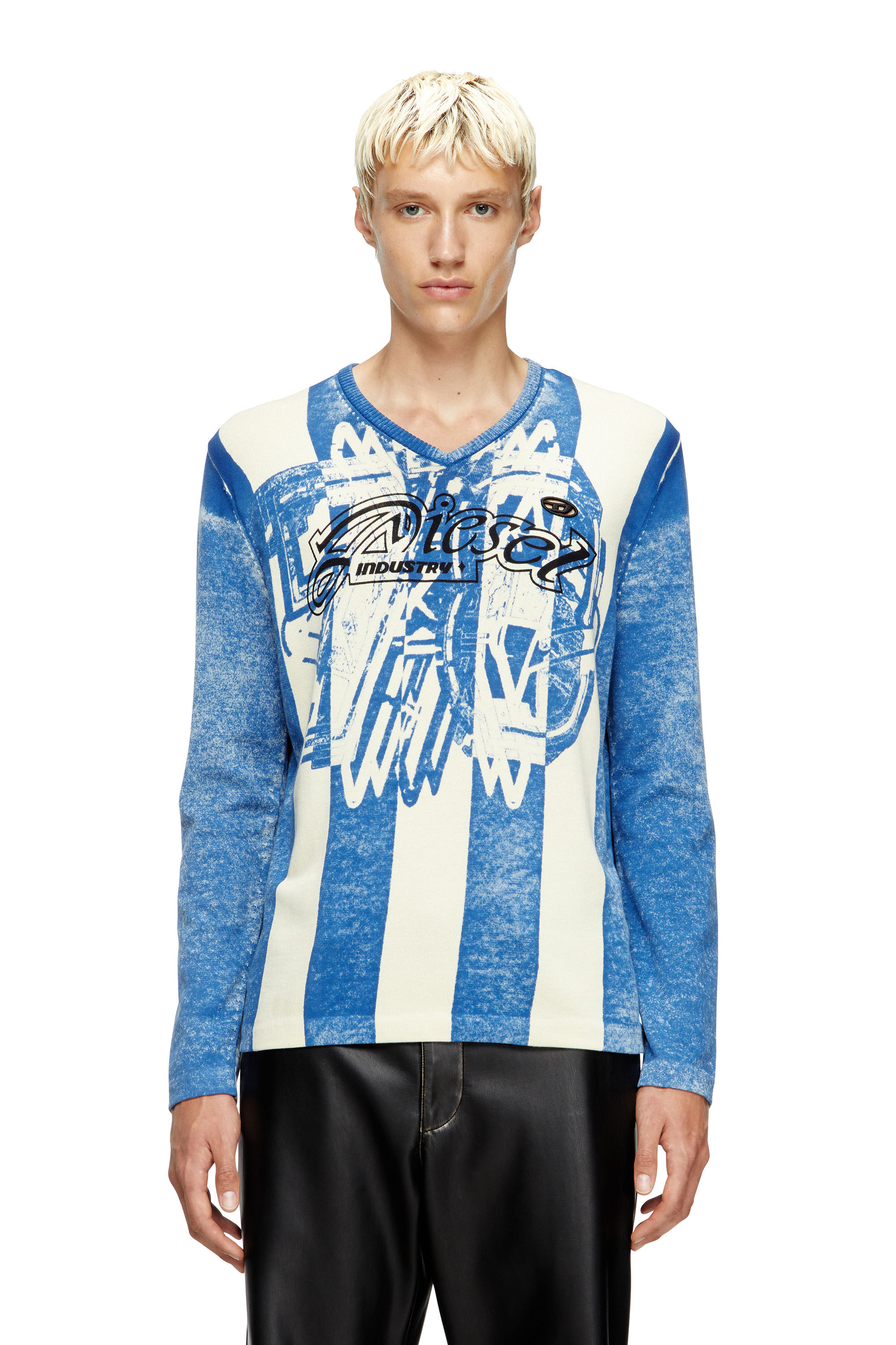 Diesel - K-OLIBA-V, Maglia a strisce con stampa interna Uomo in ToBeDefined - 3