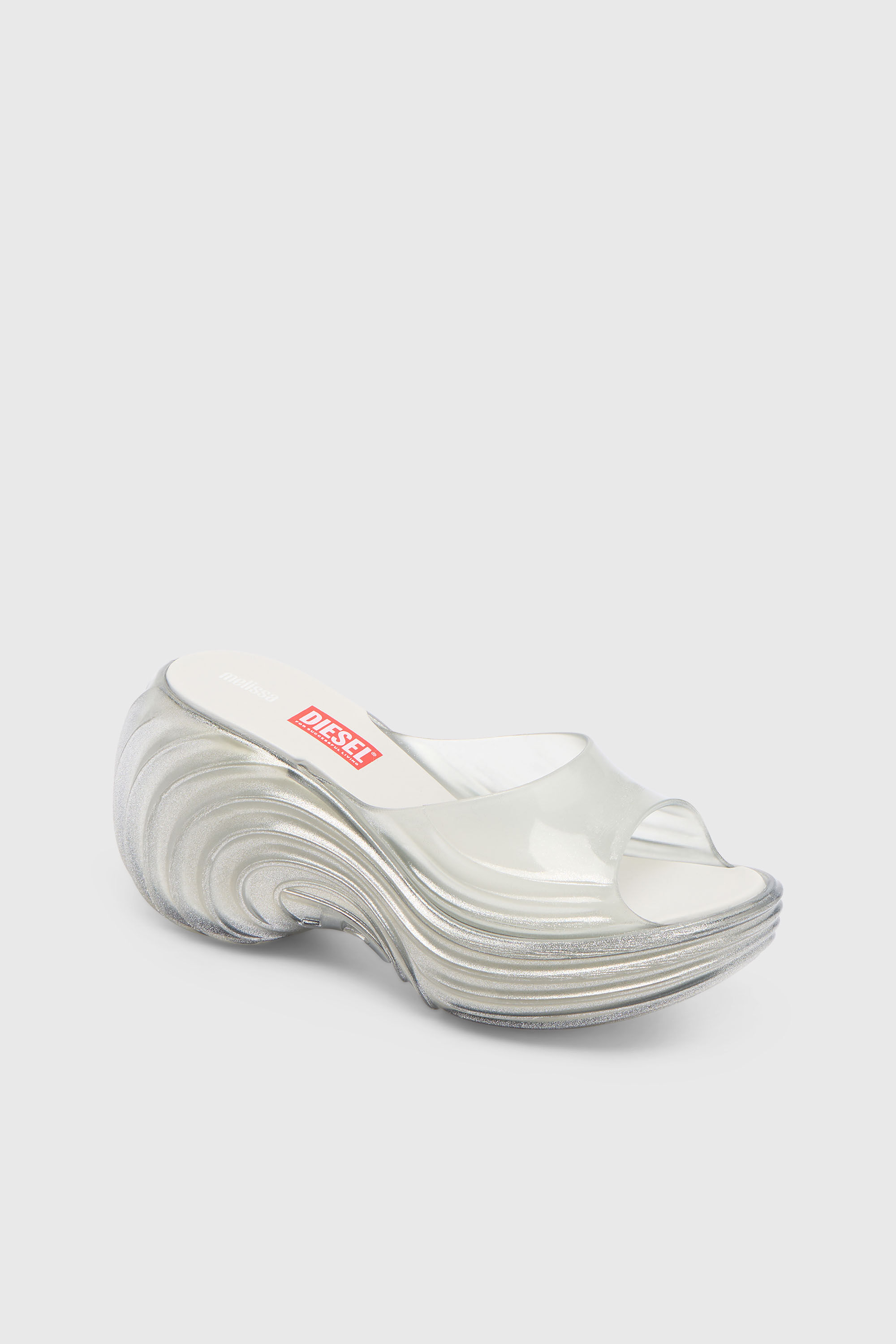 Diesel - MELISSA QUANTUM PLATFORM, Mule platform in Melflex&reg; Donna in Argento - 6