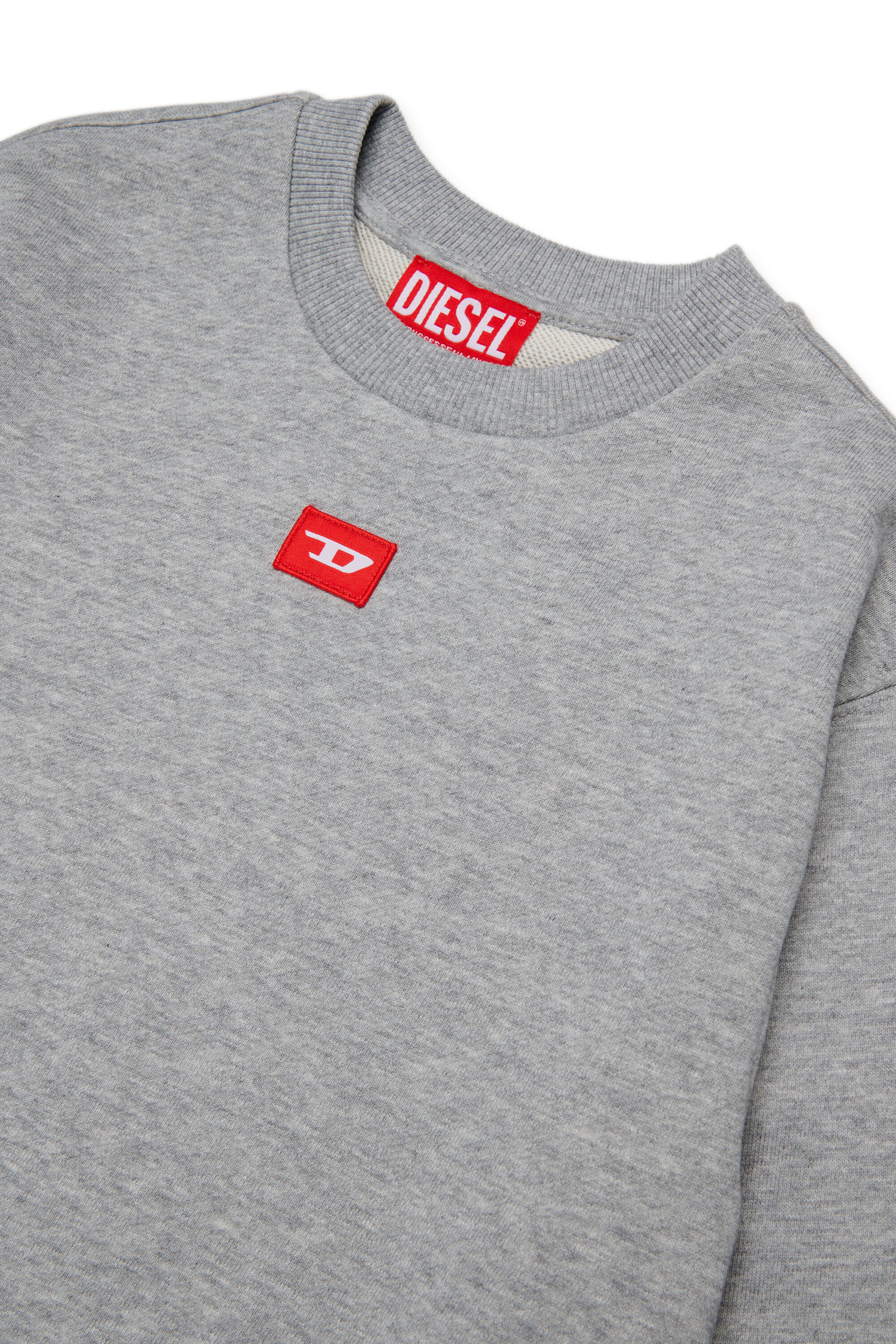 Diesel - SXGIN OVER, Felpa con piccolo logo applicato Unisex in Grigio - 3