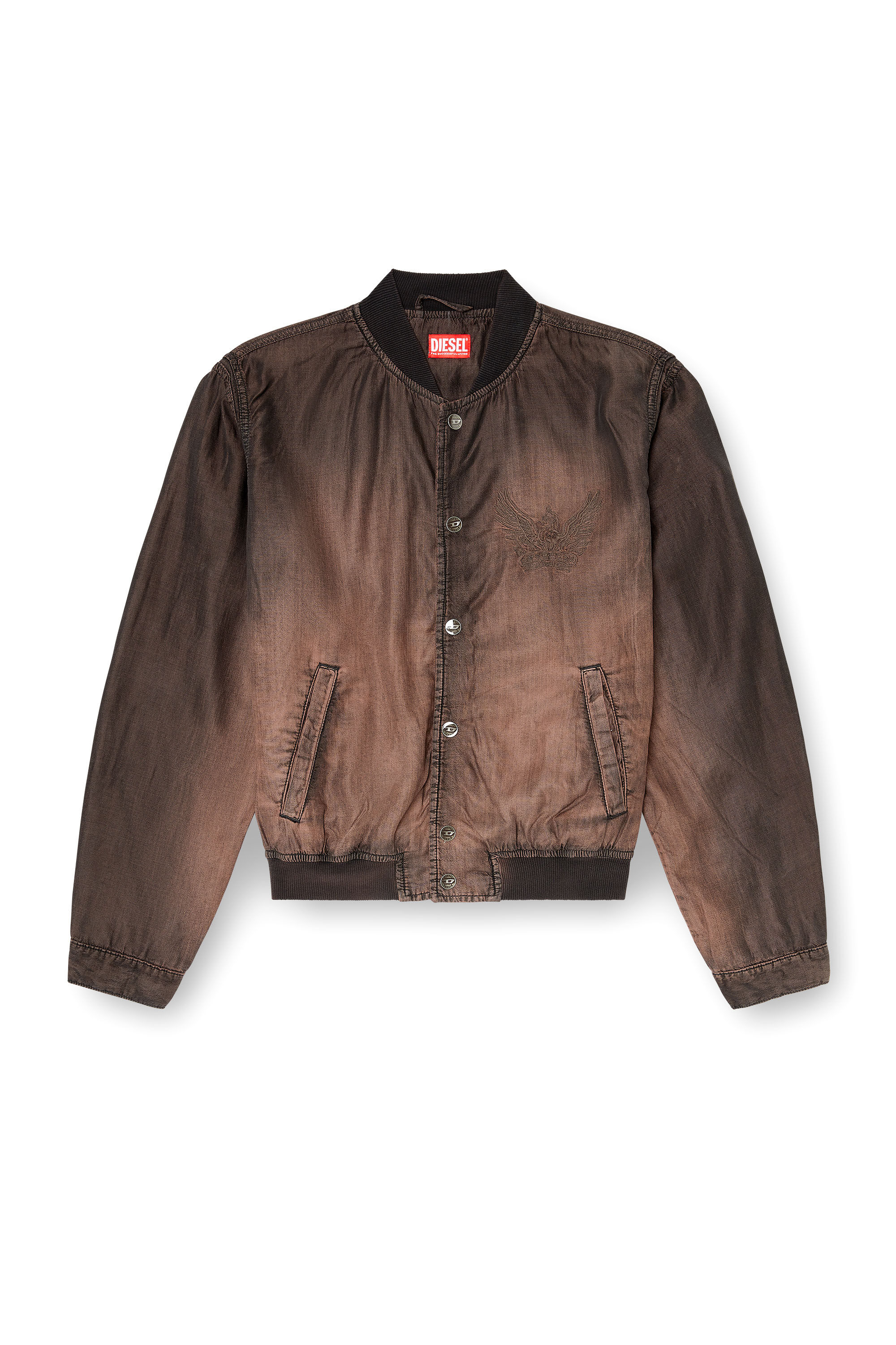 Diesel - D-BELMOR-S, Bomber in denim fluido spalmato Uomo in ToBeDefined - 2