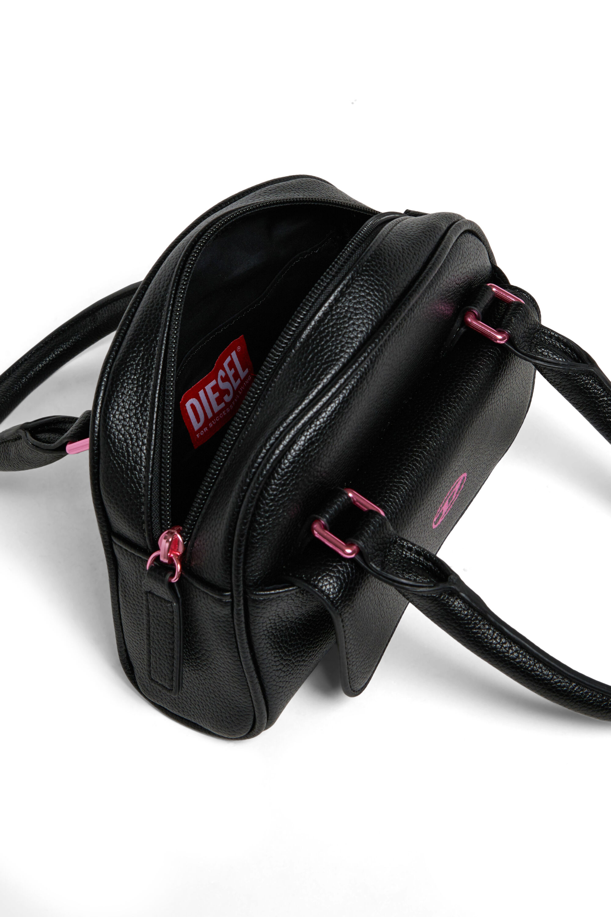 Diesel - WREDY, WREDY - Borsa in tessuto grainy coated Donna in Nero - 4