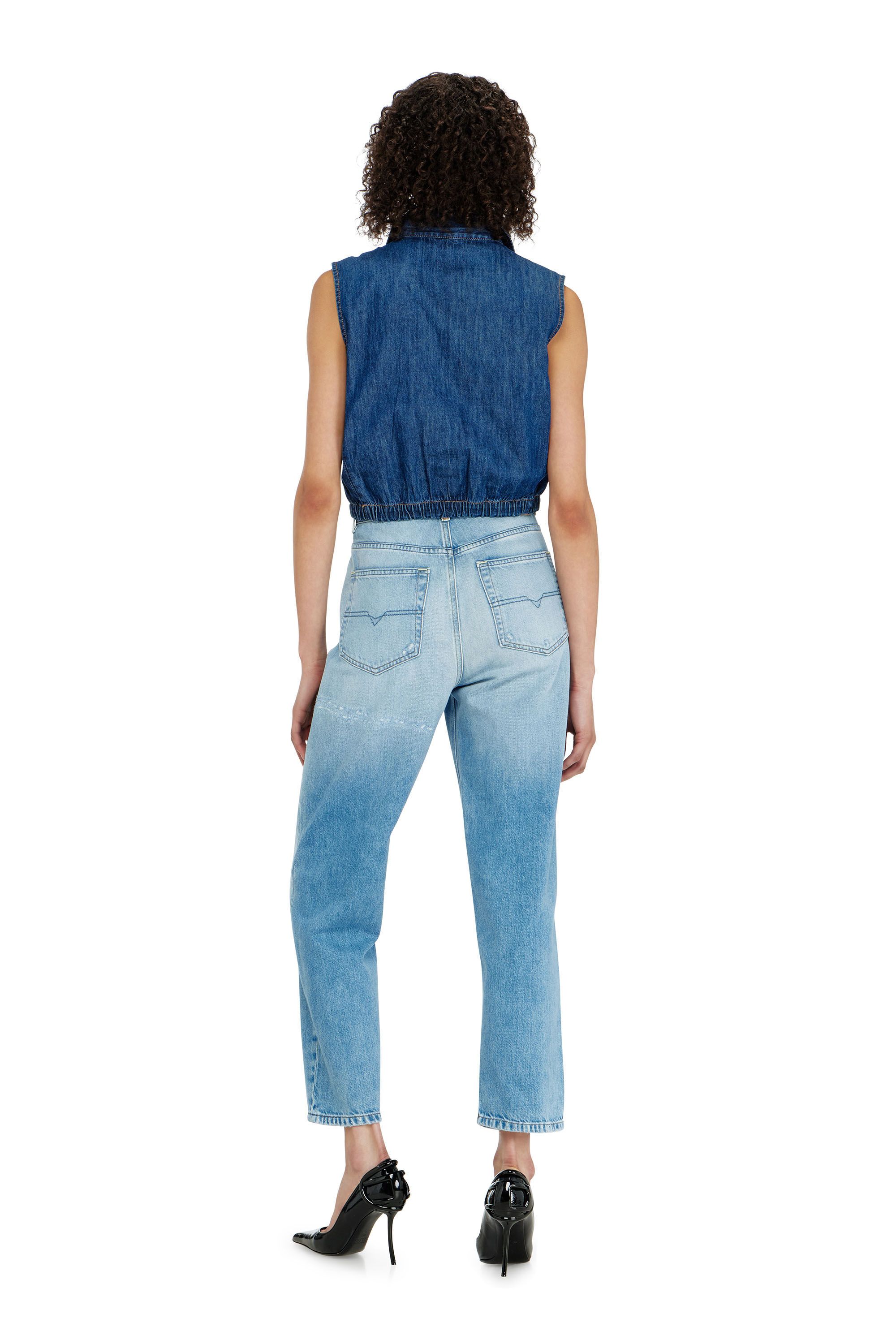 Diesel - Regular Jeans 1981 D-Went 09P49 Donna, Blu Chiaro - Image 3