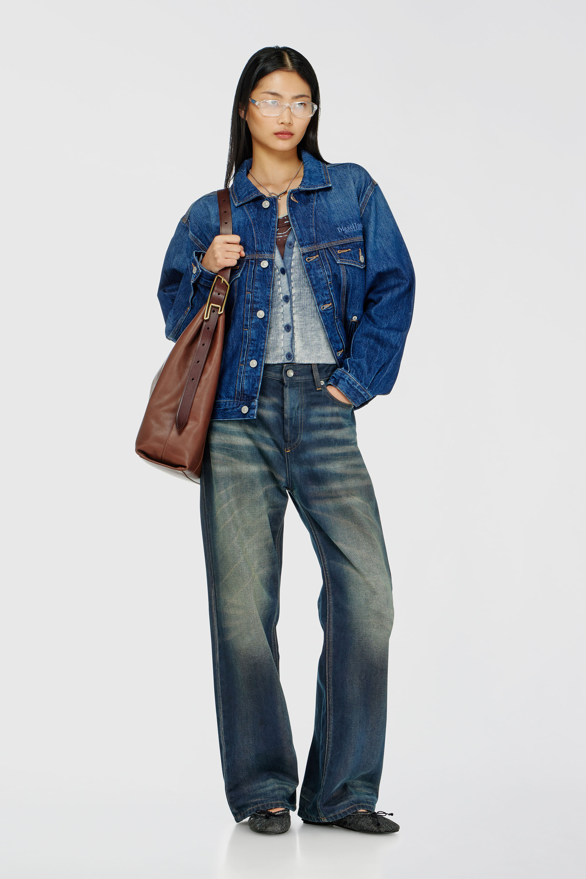 Diesel - D-DENVER, Giacca trucker in denim Unisex in Blu - 2