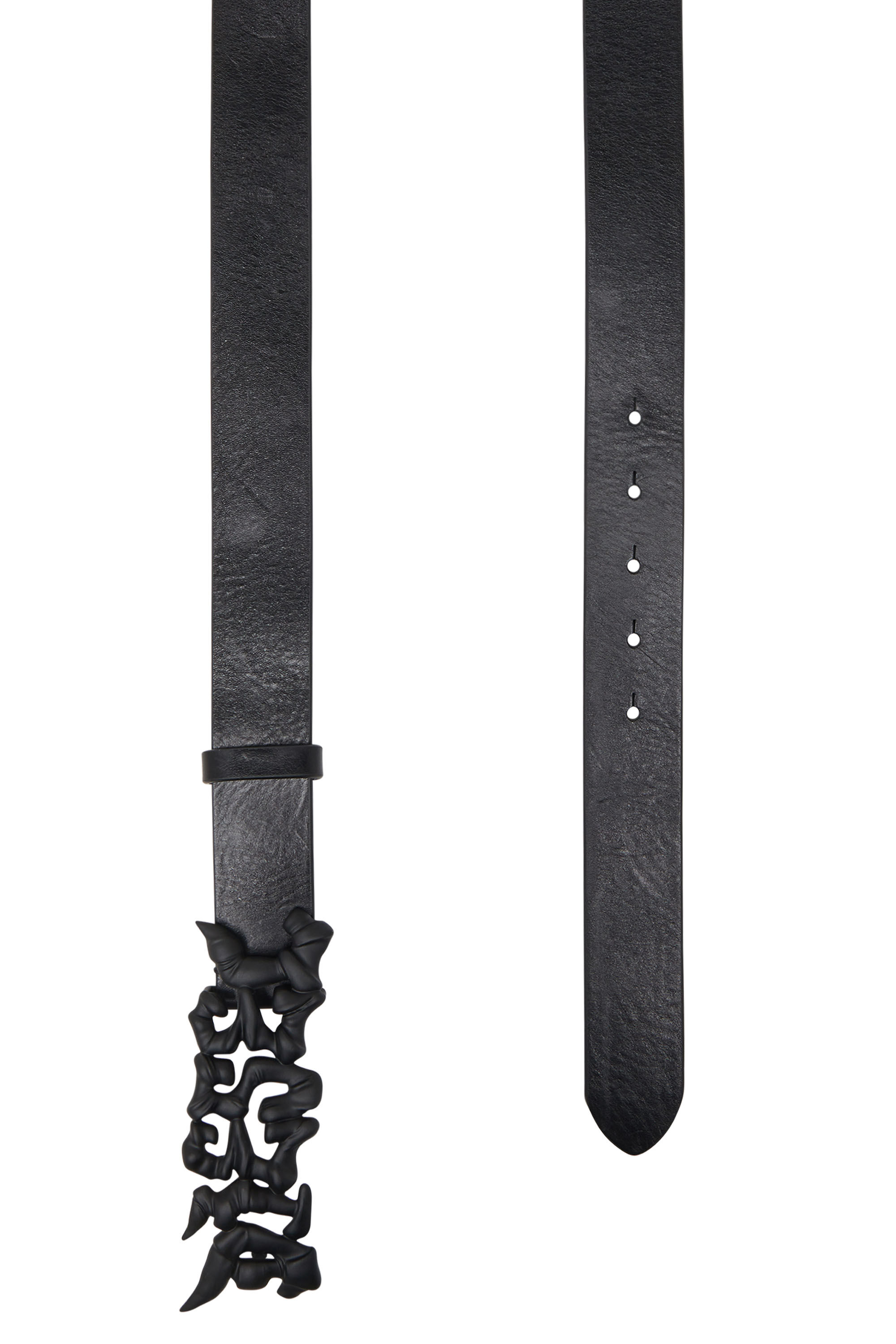 Diesel - B-GRAFFITI, Cintura 3.5cm in pelle pull-up con fibbia graffiti Unisex in Nero - 2