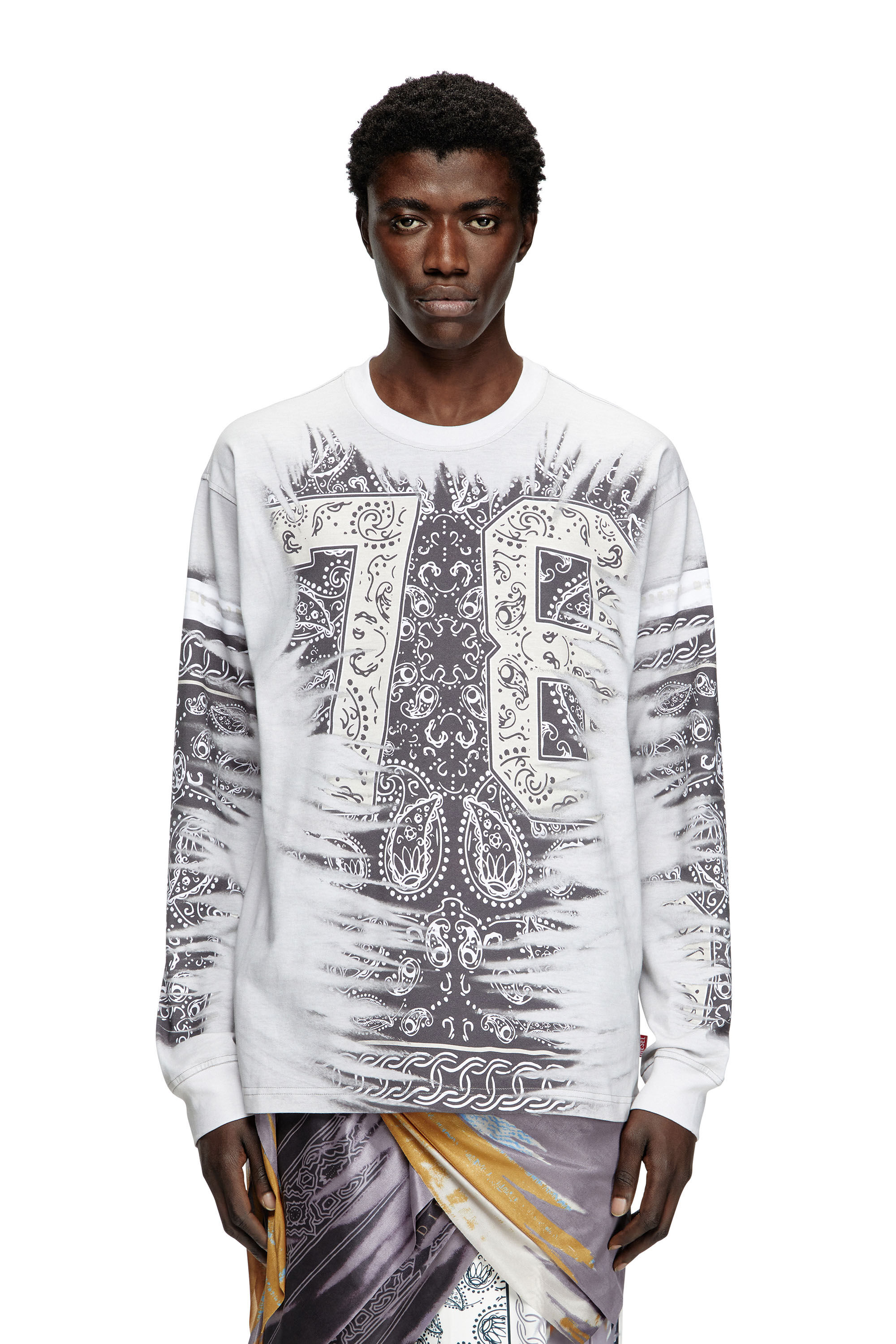 Diesel - T-NORM-LS-R1, Maglia a maniche lunghe con stampa "78" Uomo in Multicolor - 3
