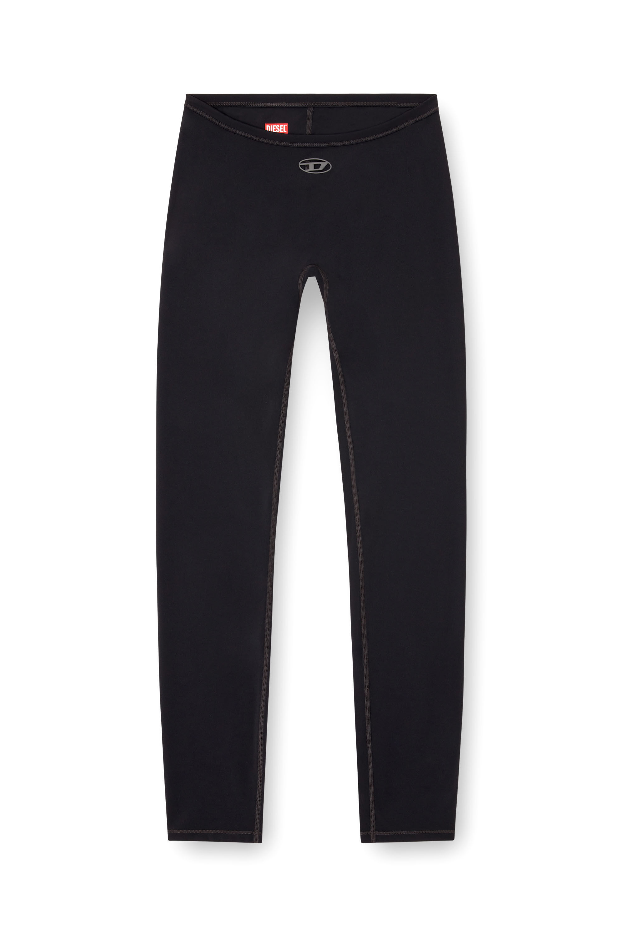 Diesel - MINA-UTLT, Leggings in nylon stretch Donna in Nero - 1