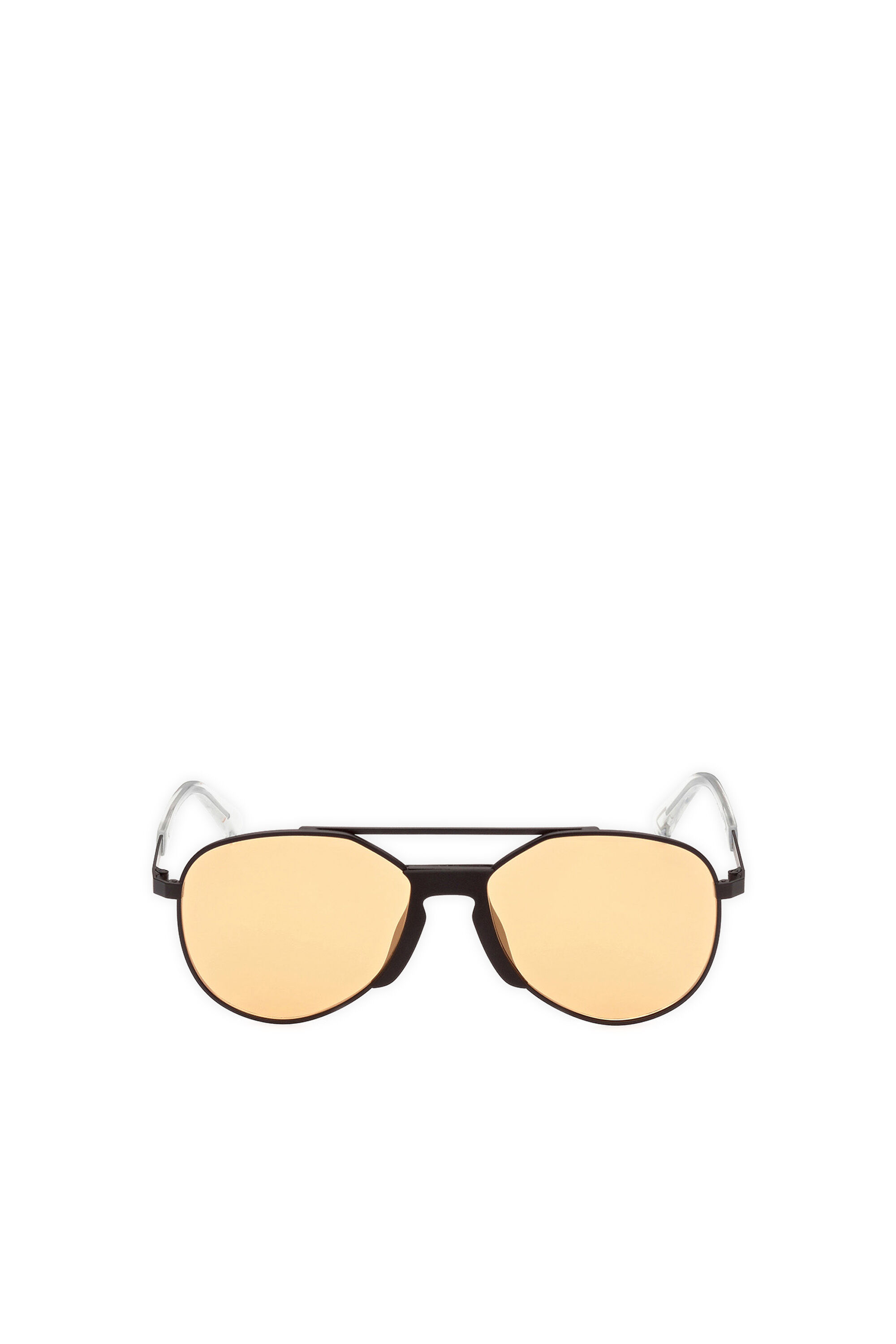 Diesel - DL0339, Occhiali da sole con forma aviator reinventata Uomo in Nero - 1