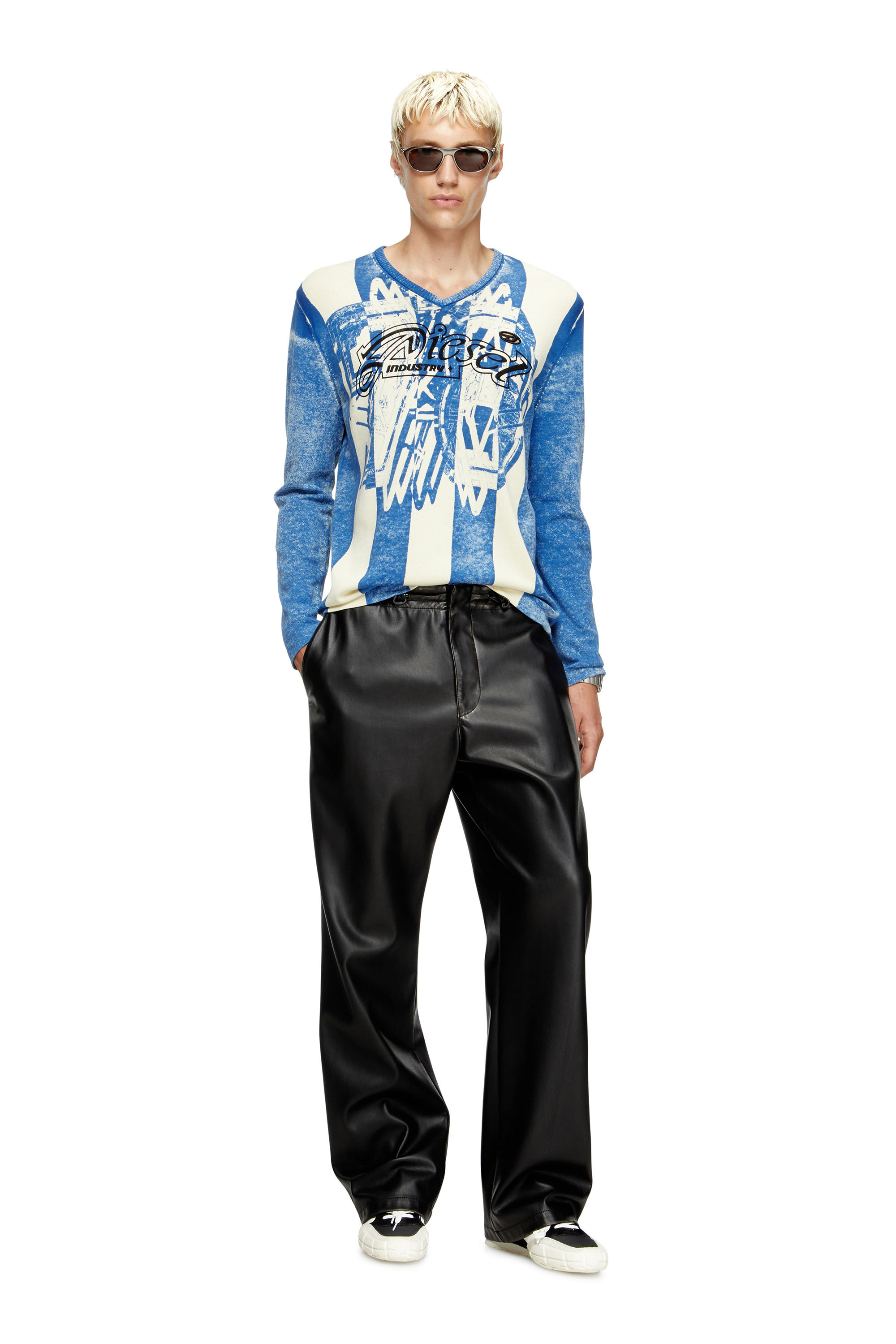 Diesel - K-OLIBA-V, Maglia a strisce con stampa interna Uomo in ToBeDefined - 1