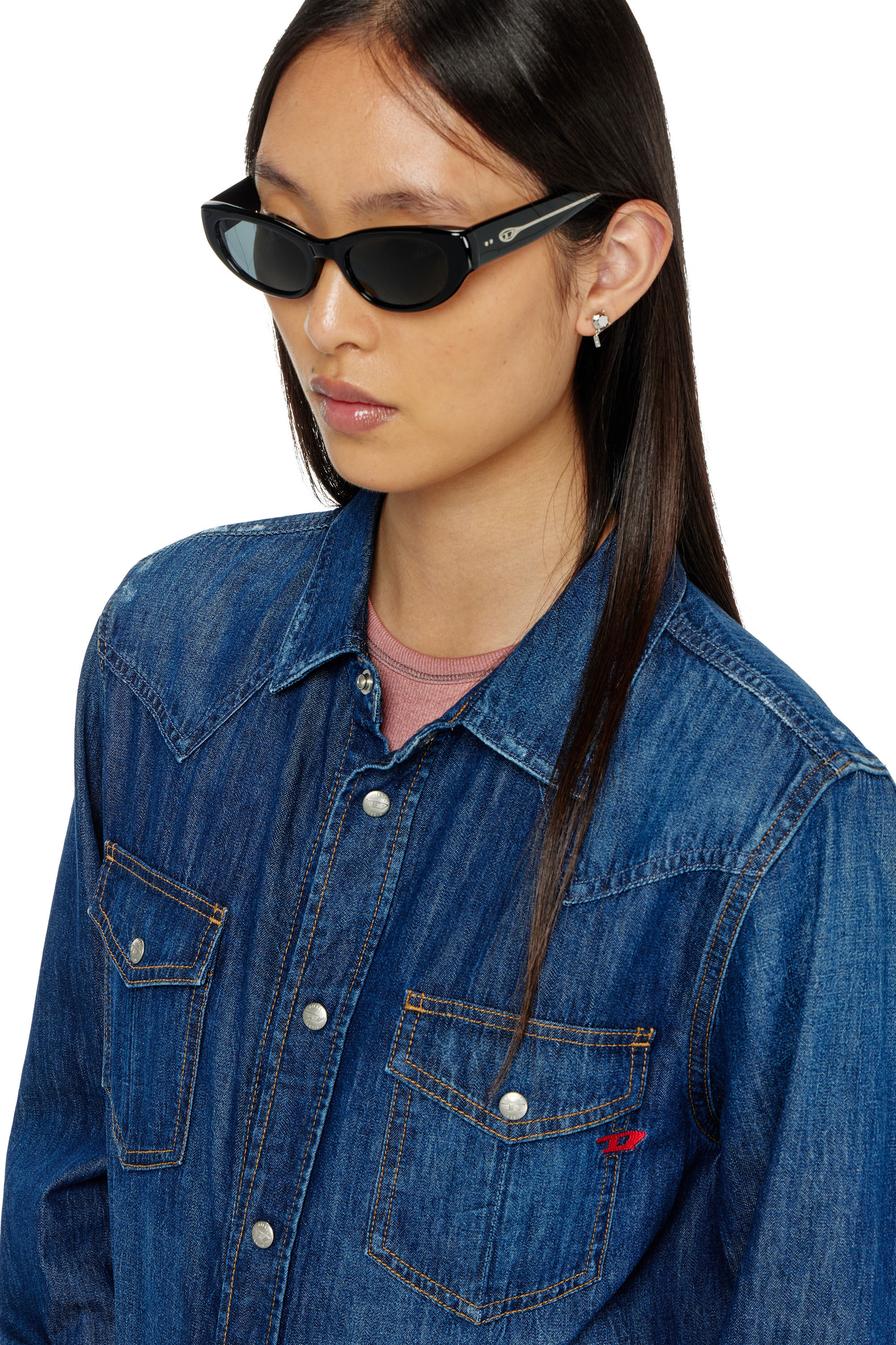 Diesel - 0DL2010U, Occhiali da sole stile cat-eye Unisex in Nero - 4