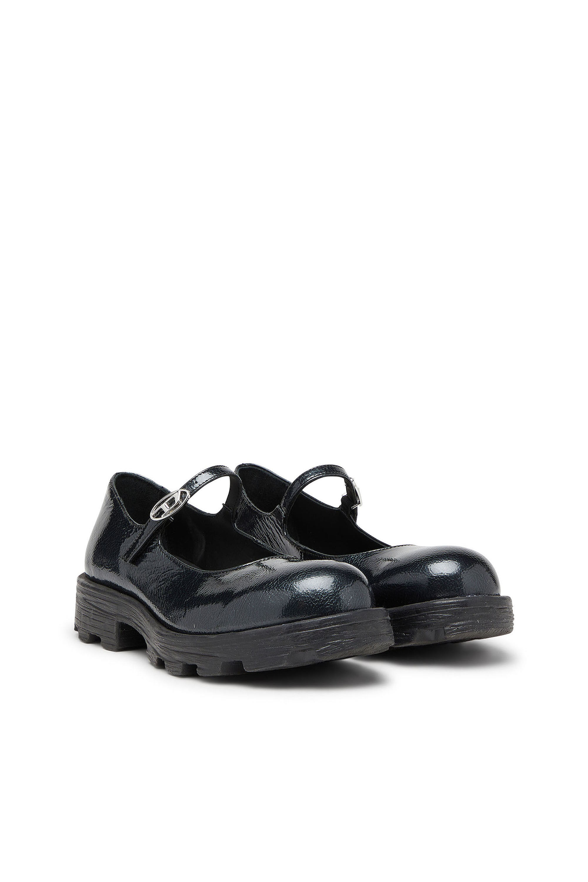 Diesel - D-HAMMER MARY JANE, D-Hammer - Mary Jane con suola carrarmato in vernice Donna in Nero - 2