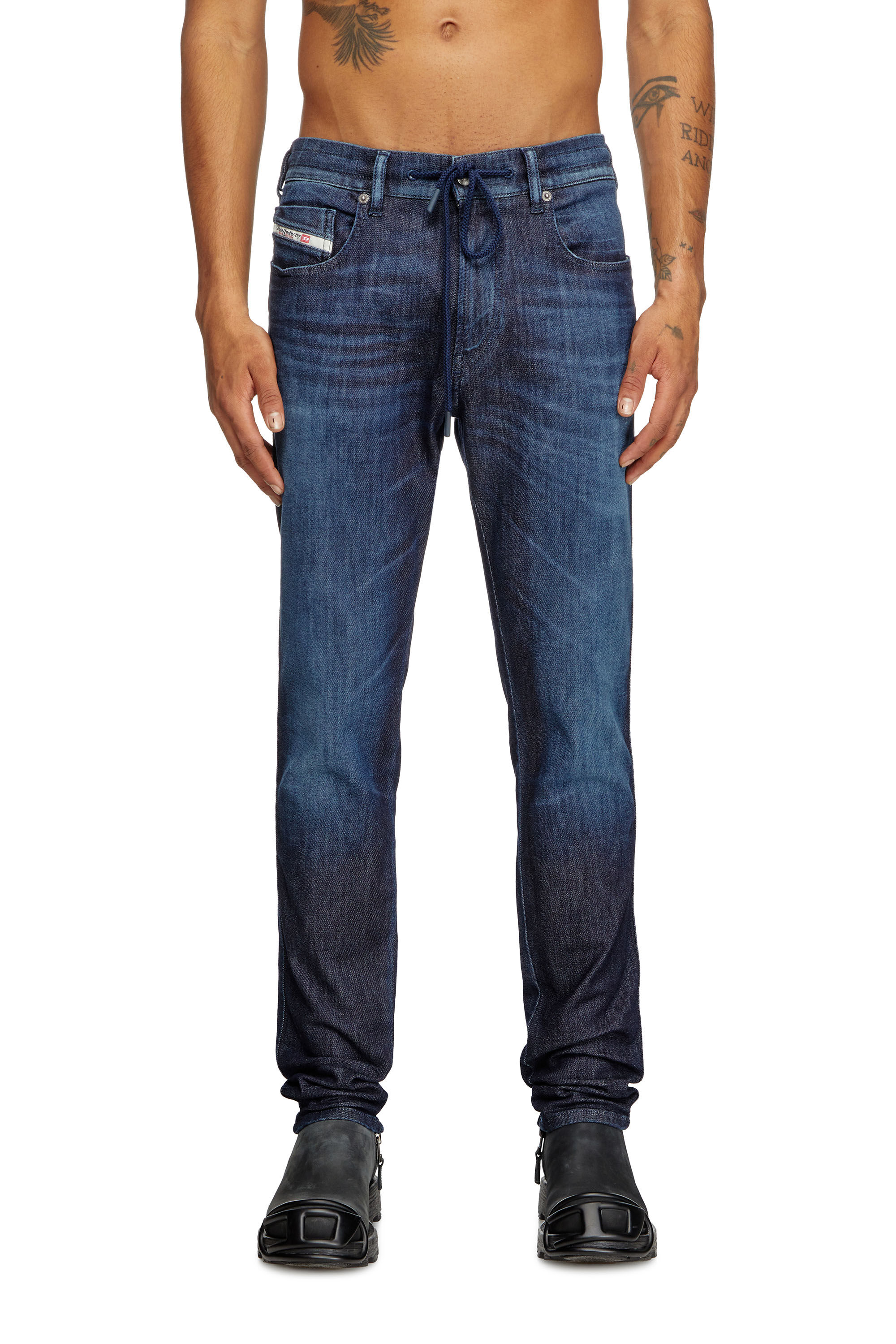 Diesel - Slim 2060 D-Strukt Joggjeans® 09L11 Uomo, Blu Scuro - Image 3