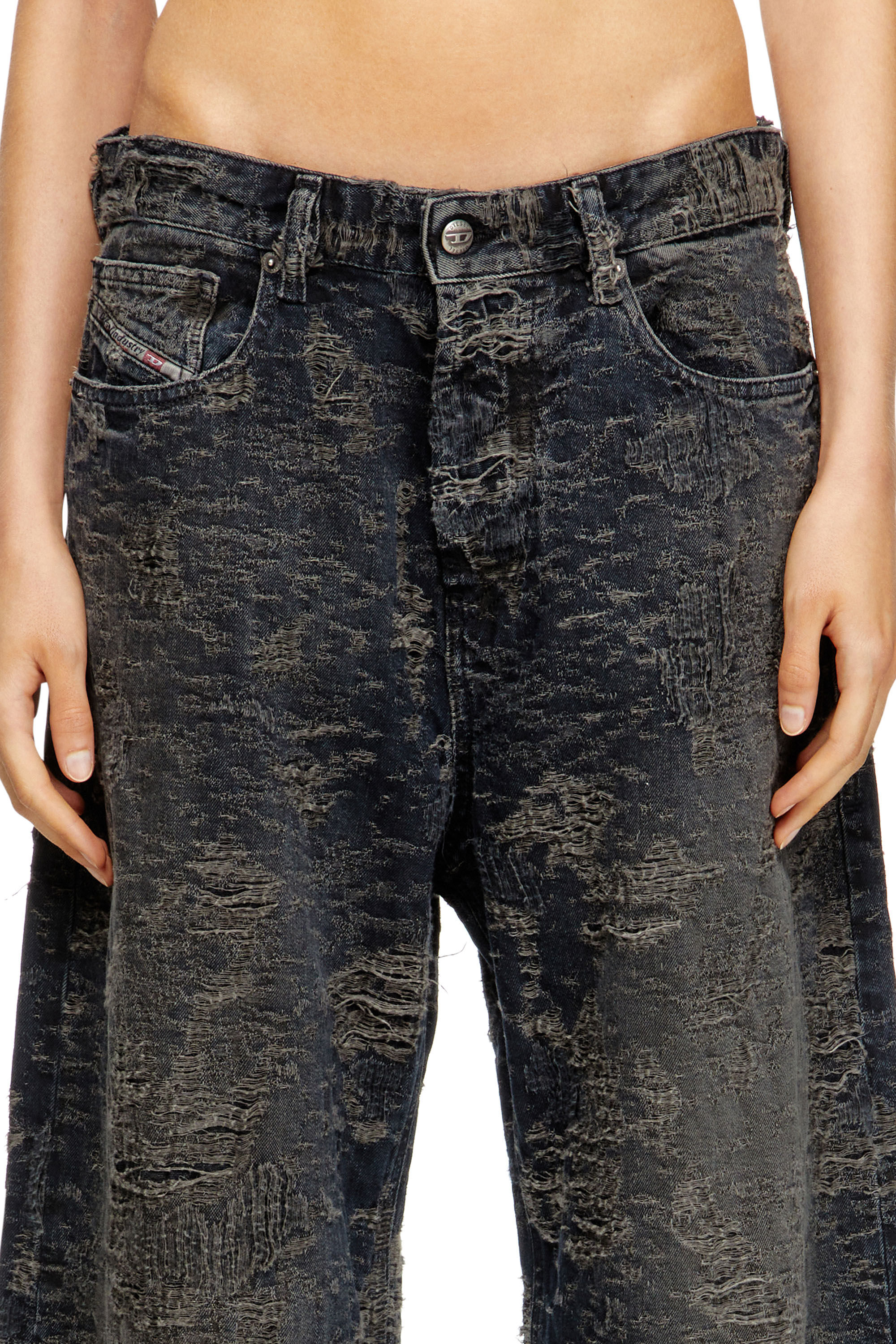 Diesel - Relaxed Jeans 1996 D-Sire 007BV Donna, Nero/Grigio scuro - Image 5