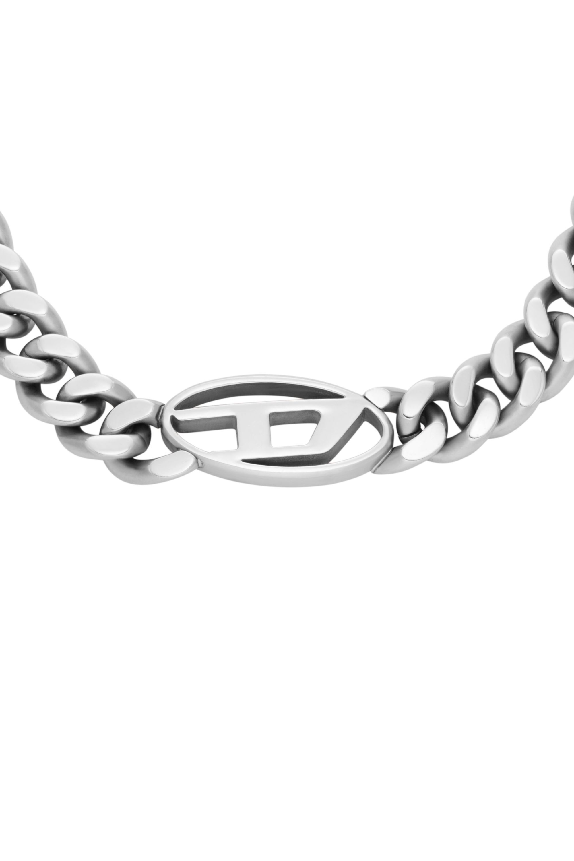 Diesel - DX1433, Choker con logo oval D Uomo in Argento - 2