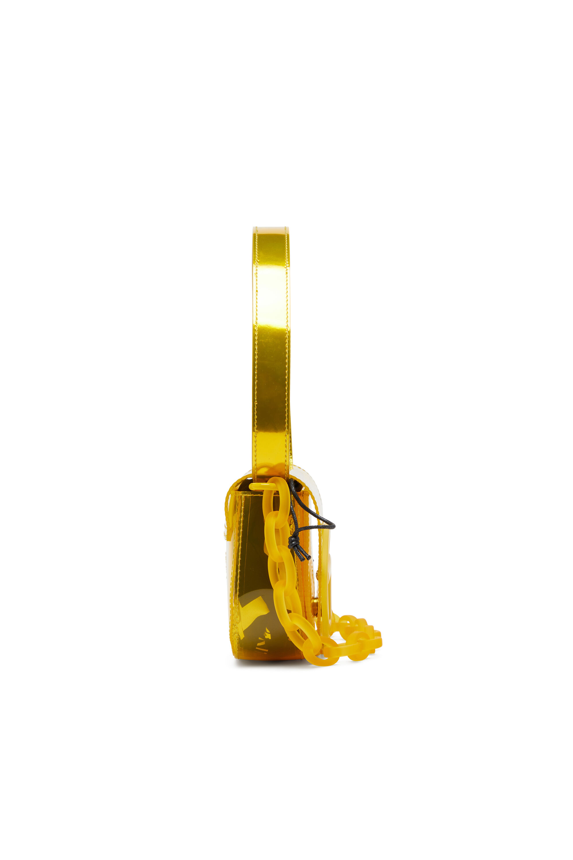 Diesel - 1DR, 1DR-Iconica borsa a spalla in TPU trasparente Donna in Giallo - 3