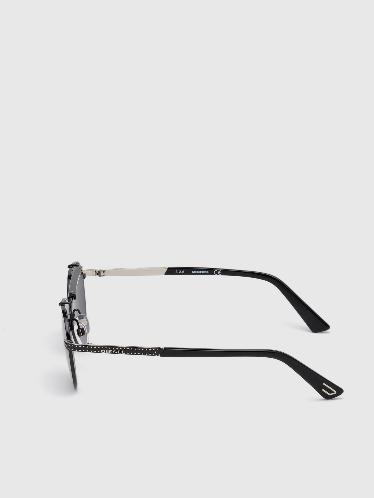 Diesel - DL0239, Occhiali stile anni '80 con lenti tonde Unisex in Nero - 3