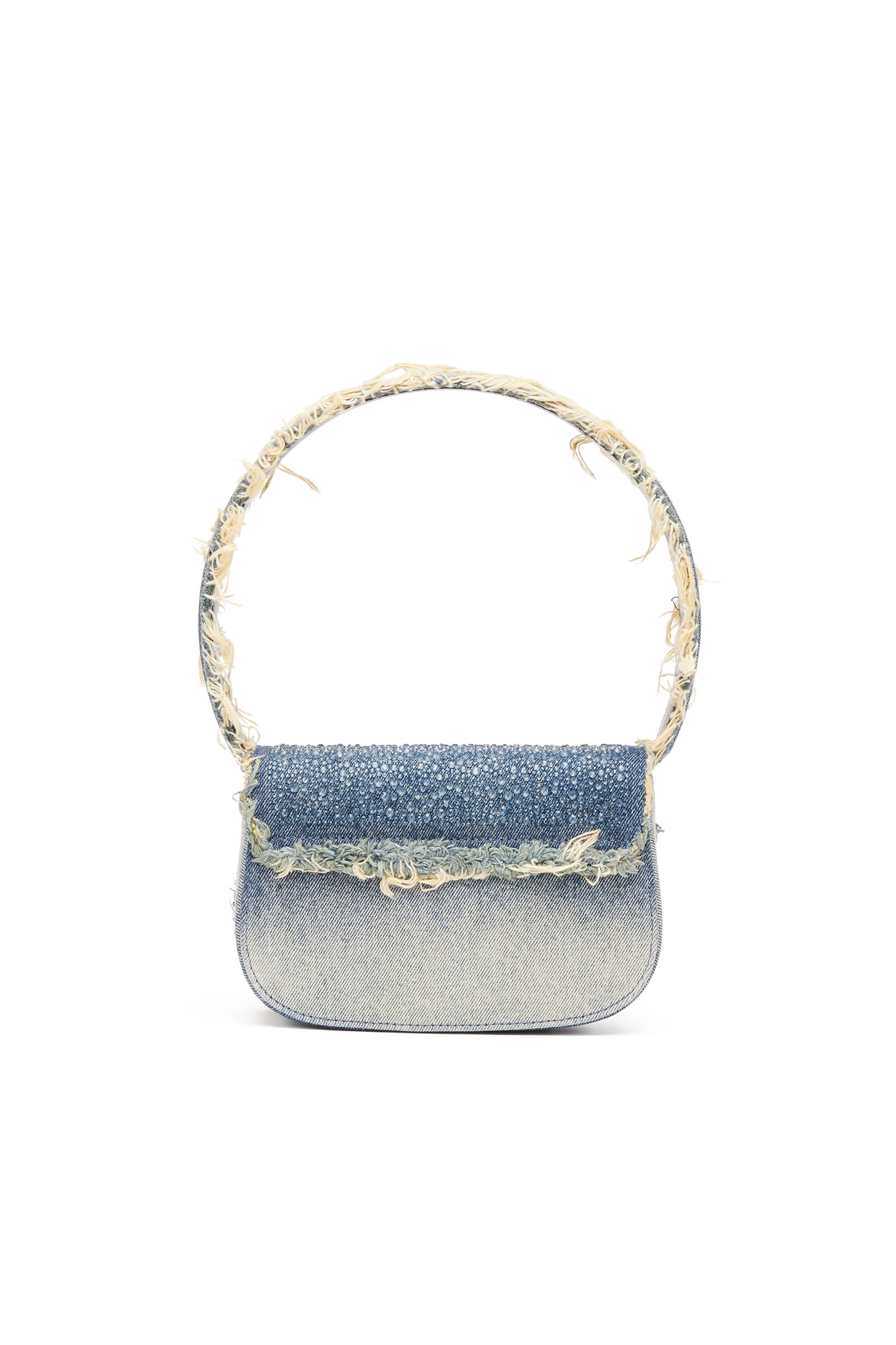 Diesel - 1DR, 1DR-Iconica borsa a spalla in denim e cristalli Donna in Blu - 3