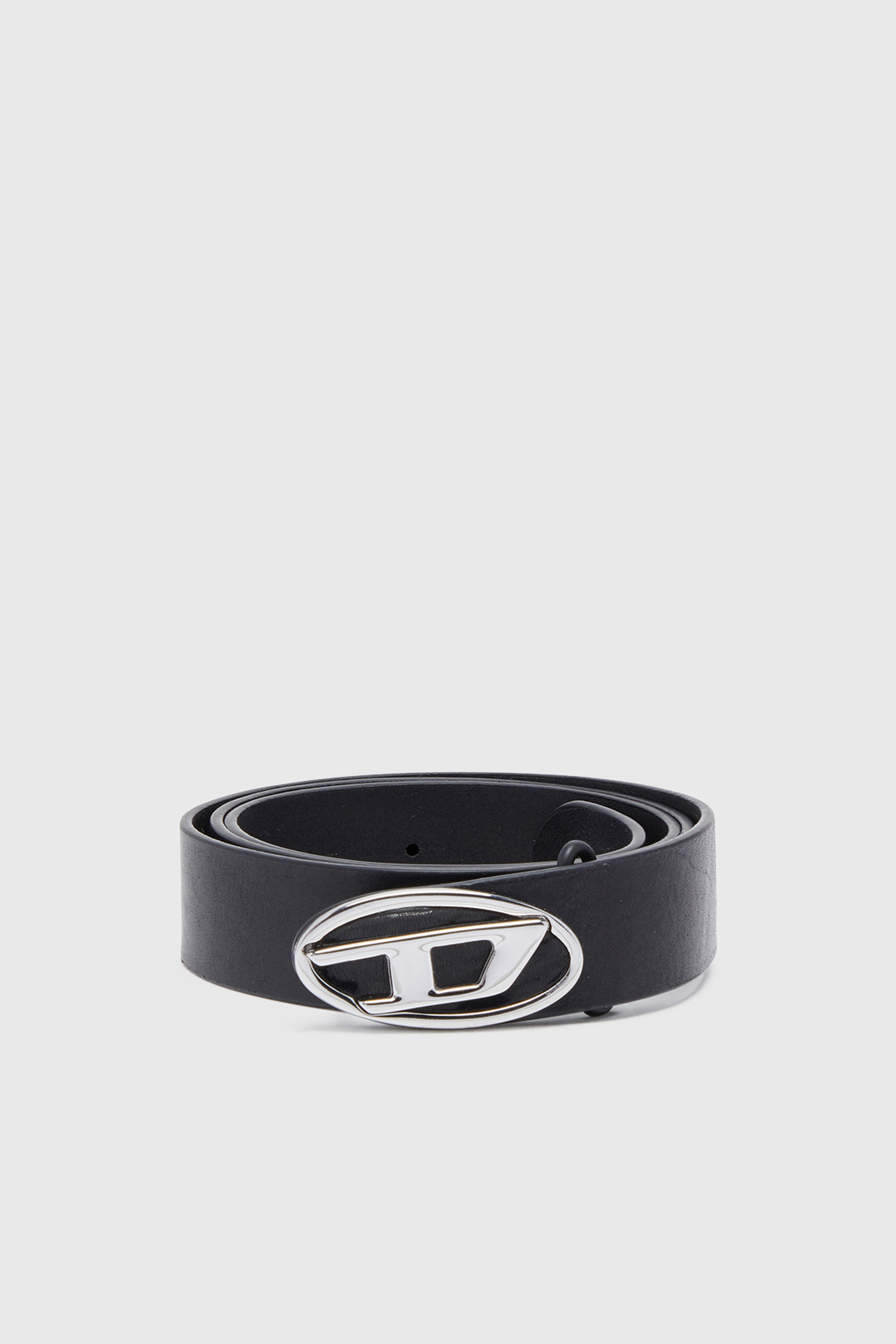 Diesel - B-1DR-LAYER, Cintura 2.9 cm in pelle con Oval D Uomo in Nero - 1