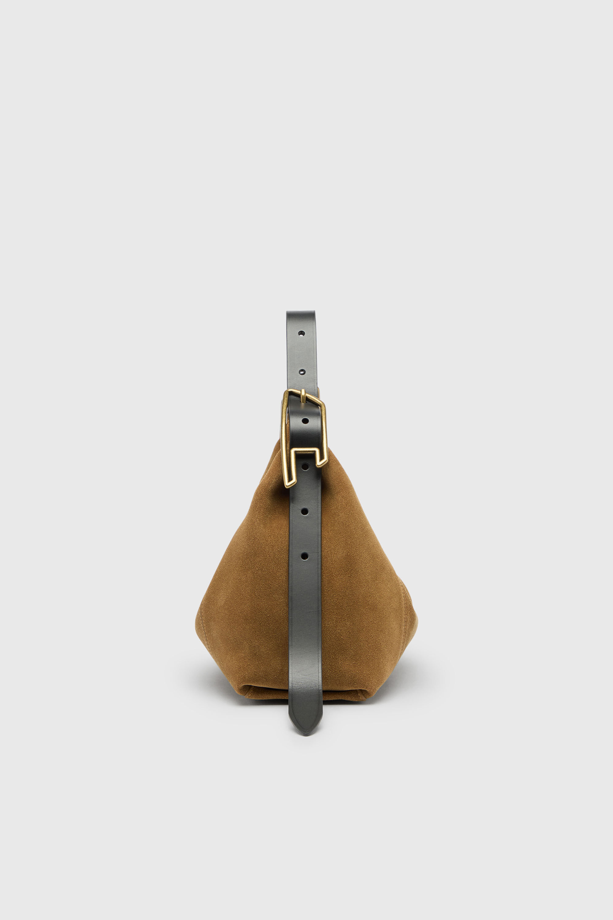 Diesel - D-LINE HOBO S, D-Line Borsa a spalla in suede cerato Donna in Marrone - 5