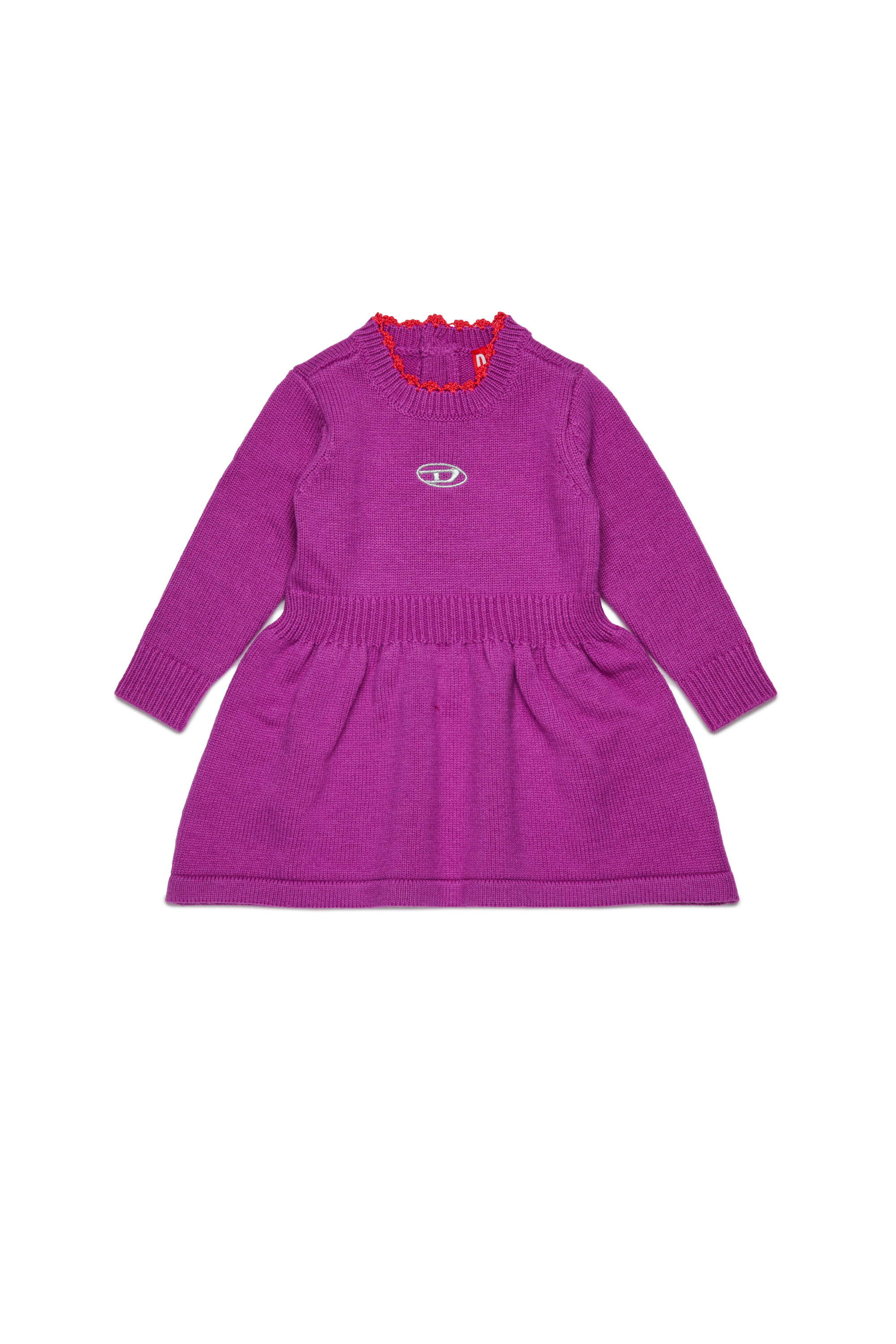 Diesel - DALLEB, Abito in lana con logo ricamato Donna in Viola - 1