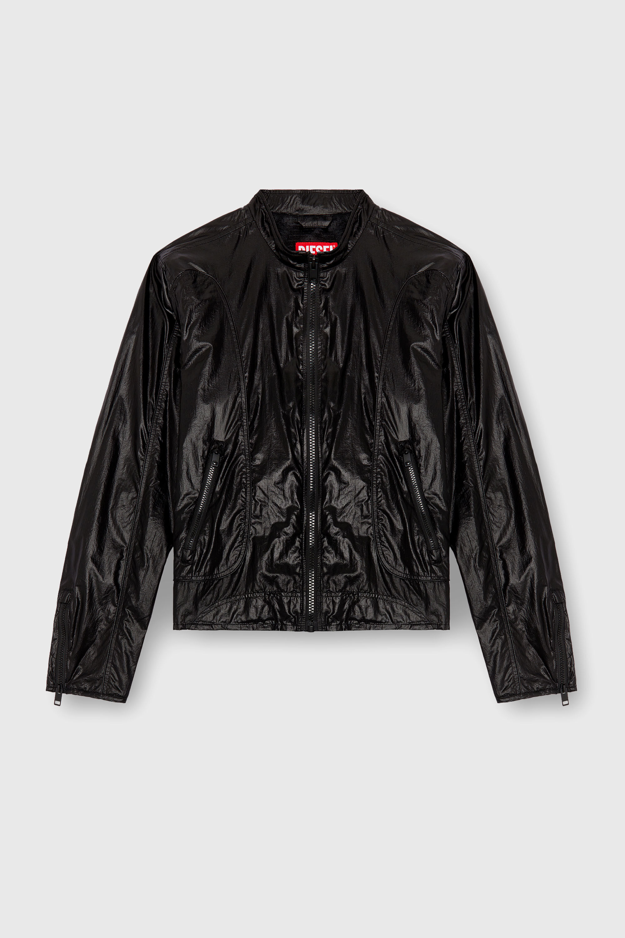 Diesel - J-CLAYS, Giacca biker in ripstop lucido Uomo in Nero - 2